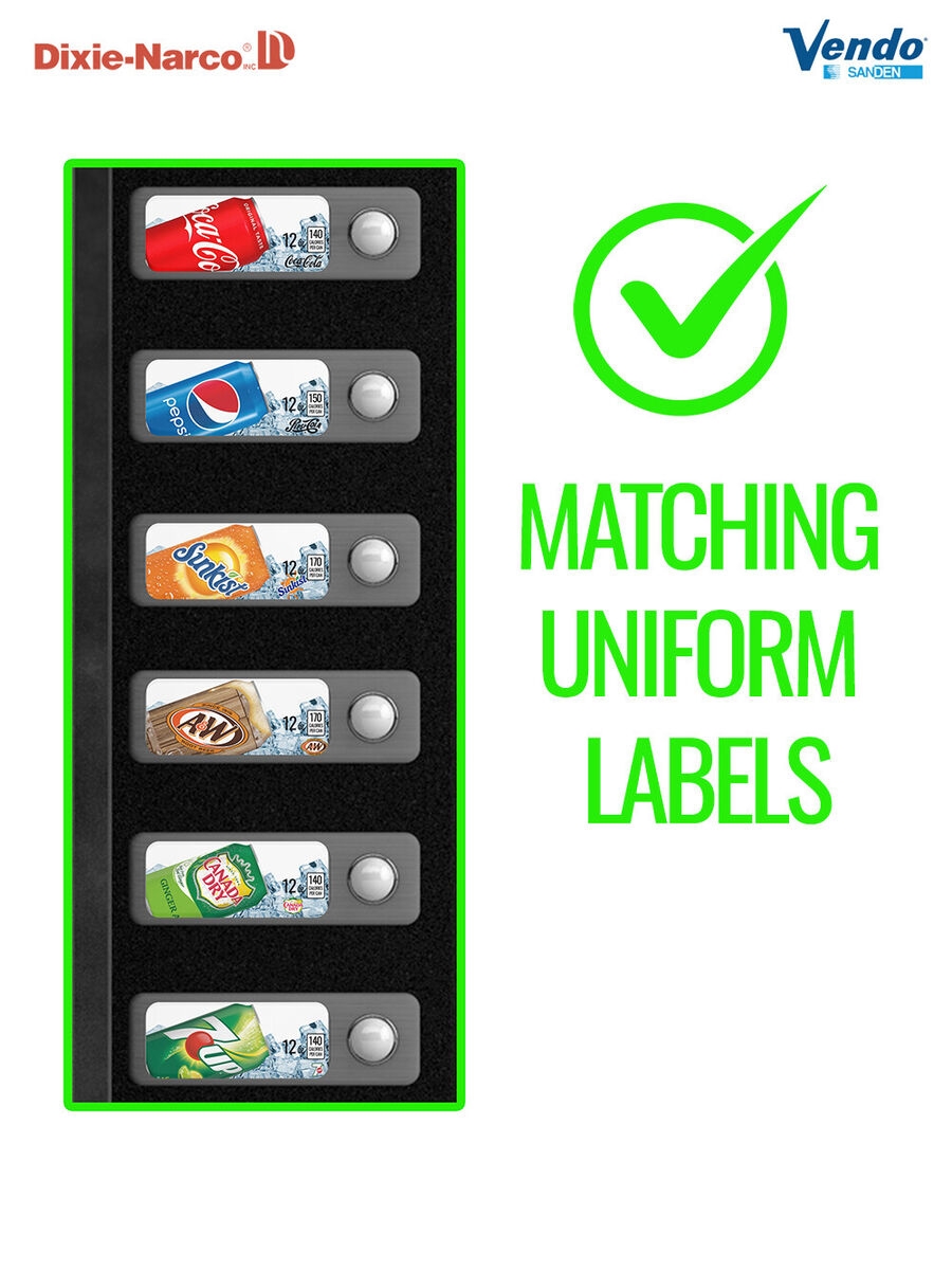 10 Vending Machine Labels Flavor Strips VARIETY PACK EBay