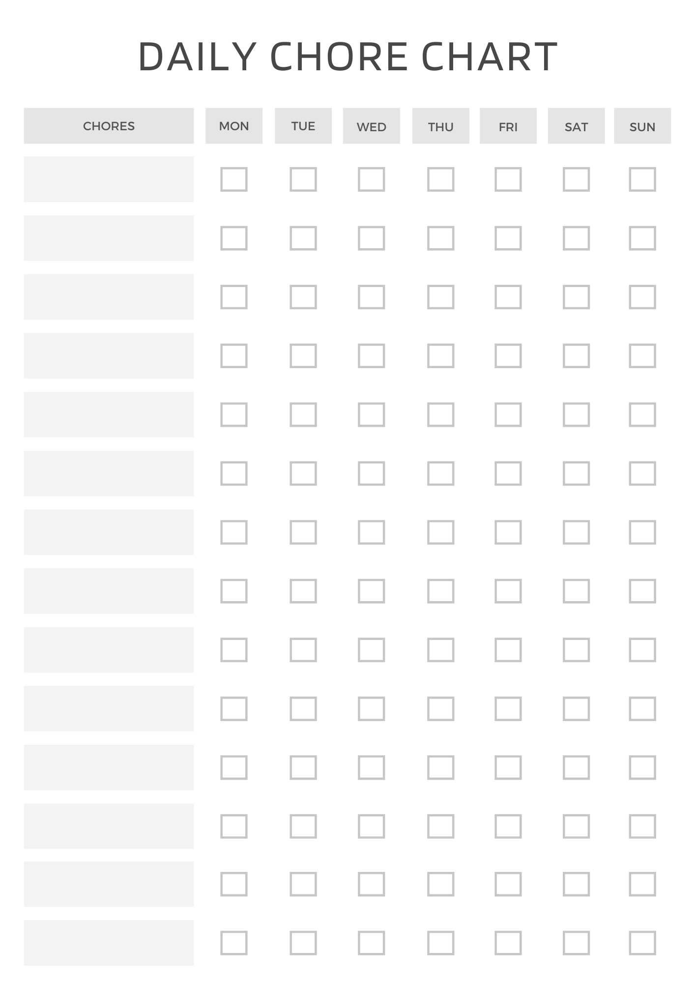 11 Best Chore Charts For Five Year Old FREE Printable Templates Worksheets Library