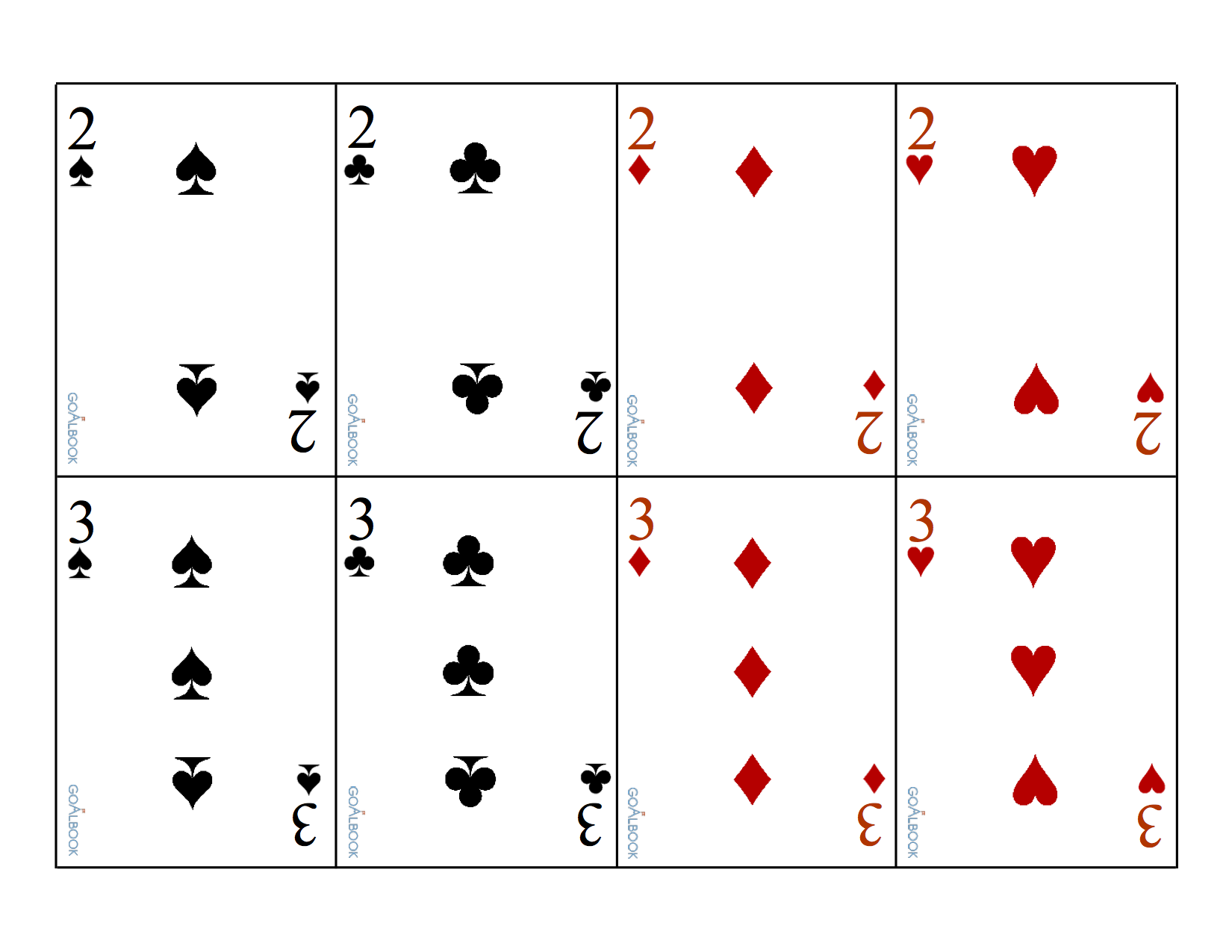 Printable Deck Of Cards Free