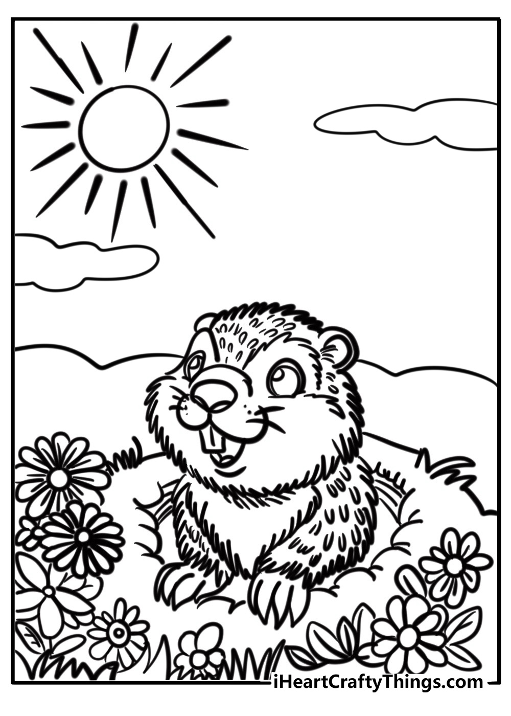Groundhog Coloring Page Free Printable