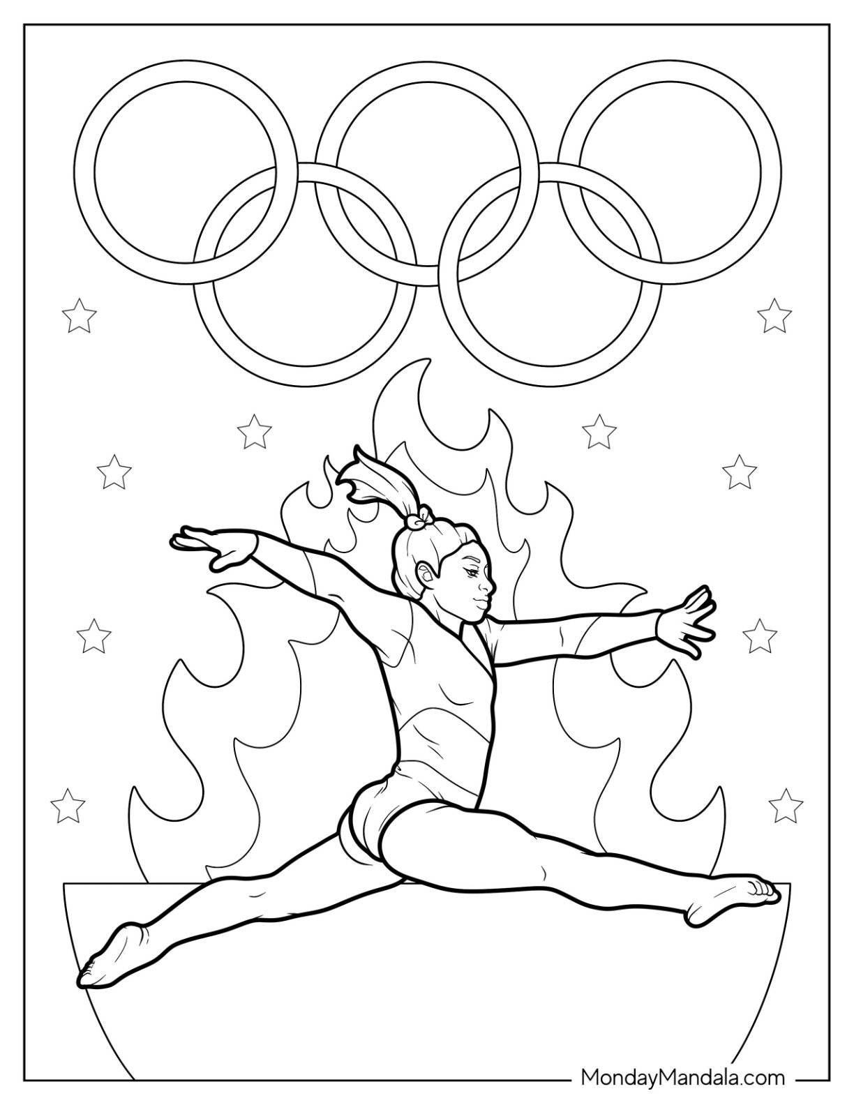 20 Gymnastics Coloring Pages Free PDF Printables