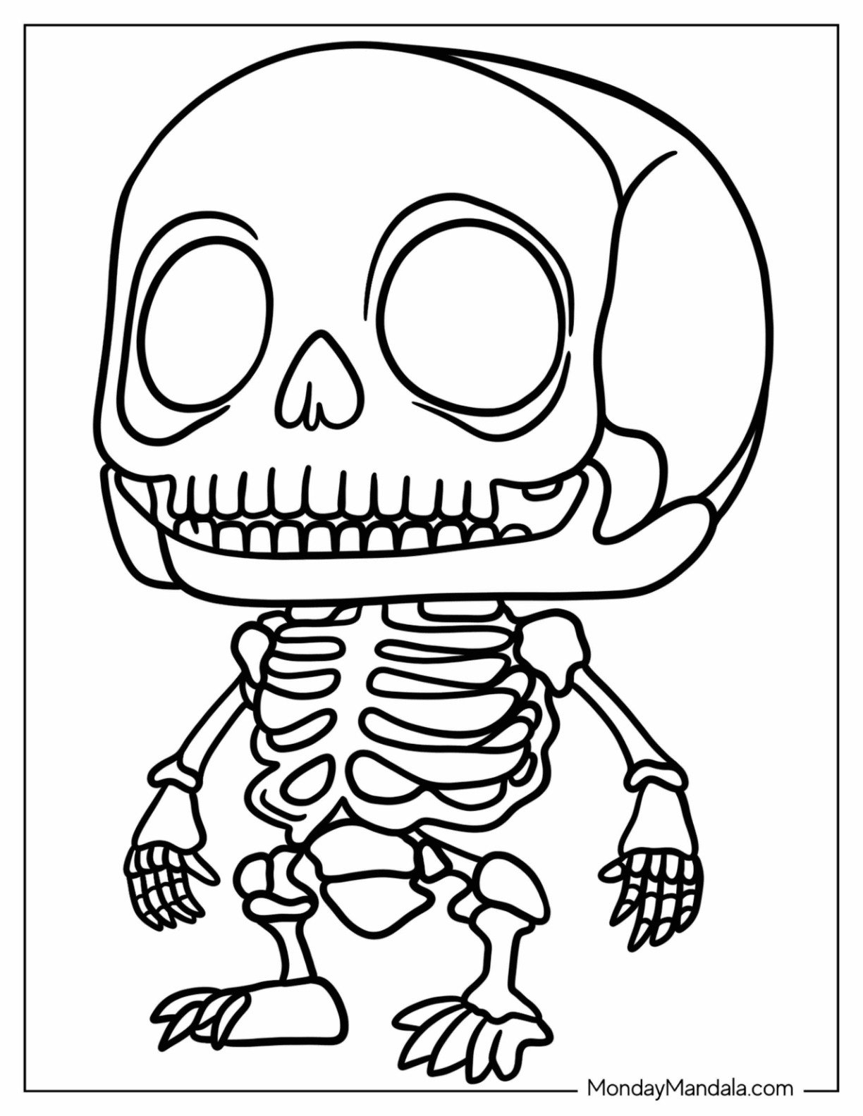 20 Skeleton Coloring Pages Free PDF Printables 