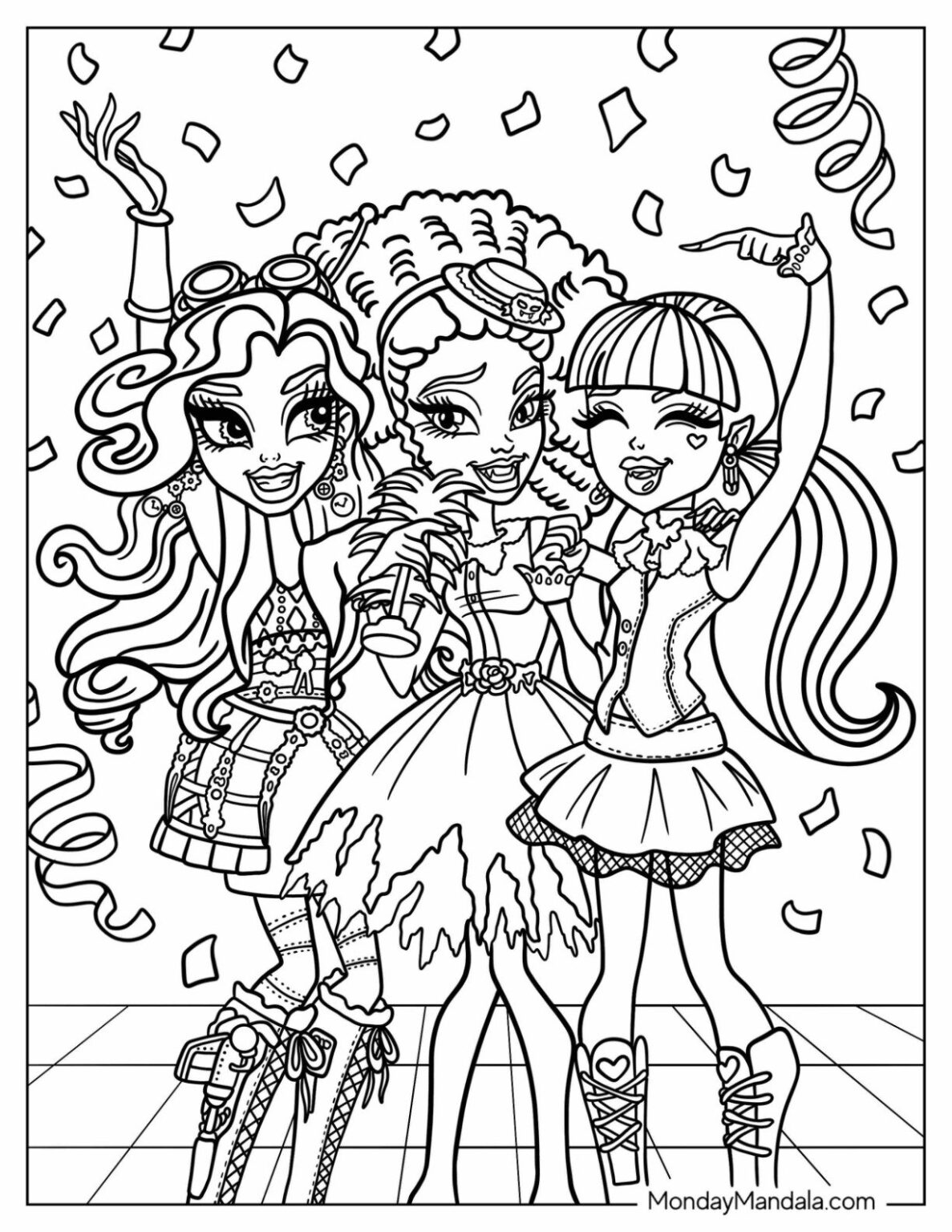 Free Printable Coloring Pages Monster High Printable Chart Template Free Printable Coloring Pages Monster High Printable Chart Template