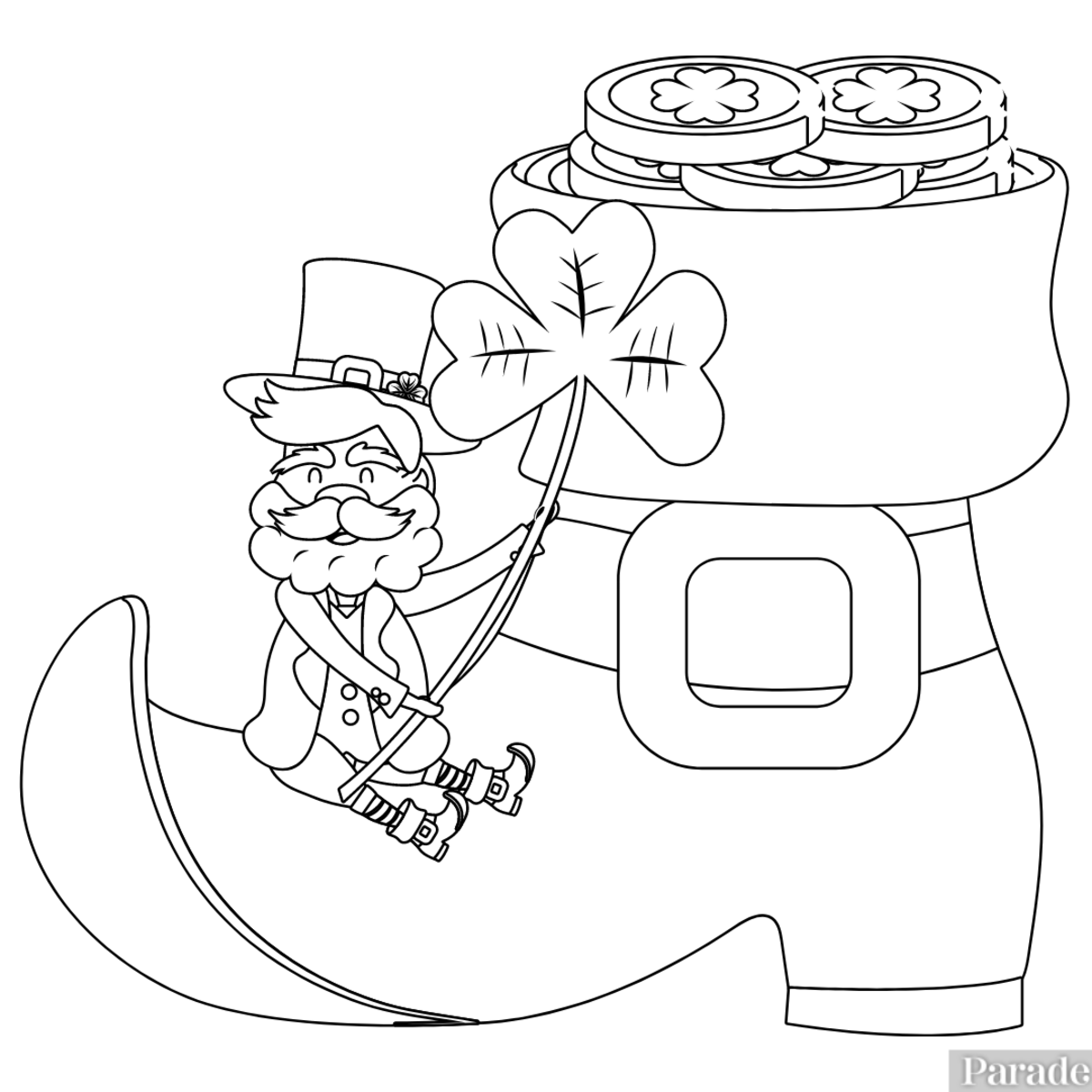 29 Free St Patrick s Day Printable Shamrock Coloring Pages Parade