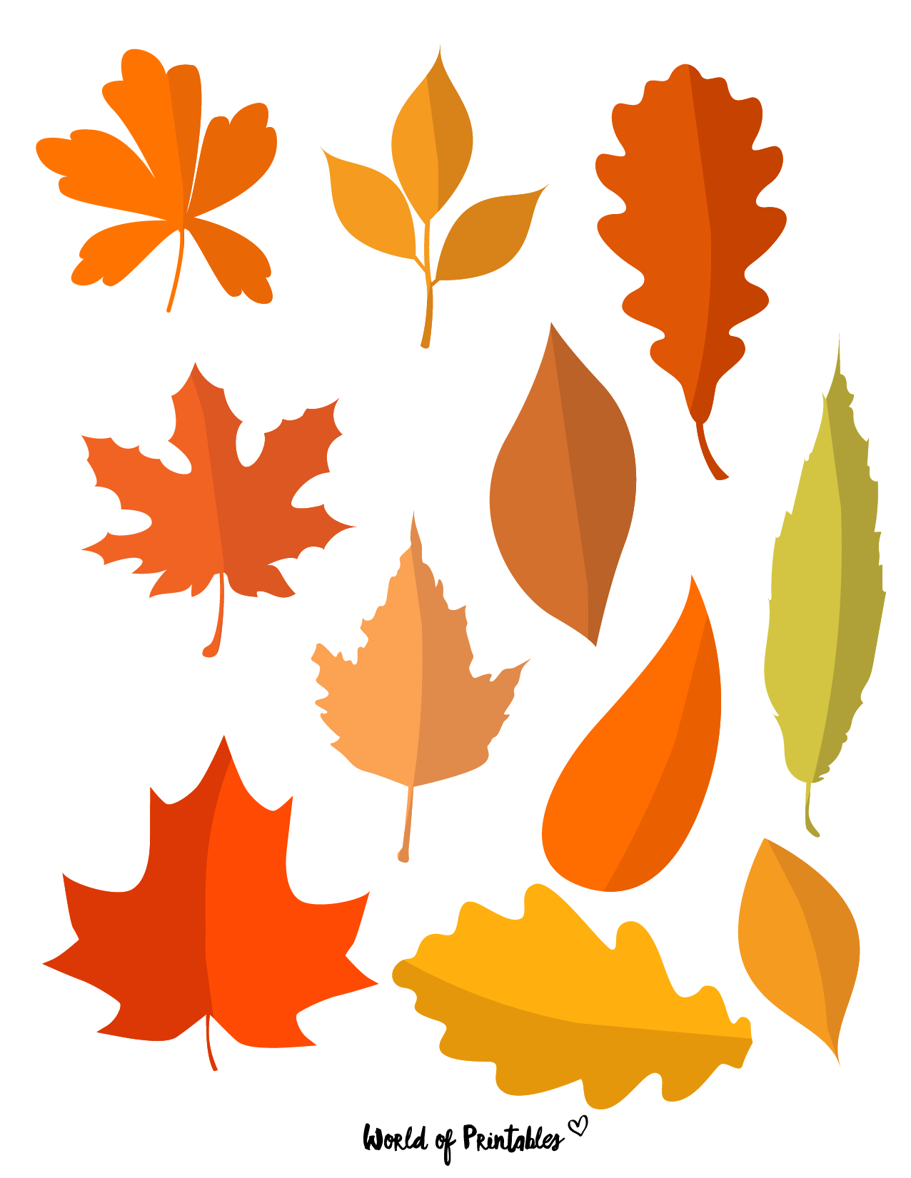 37 Printable Leaf Templates Outlines U0026 Shapes Free World Of
