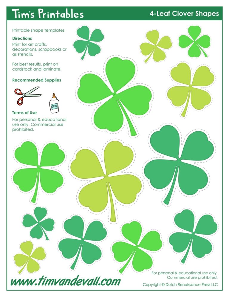 4 Leaf Clover Templates