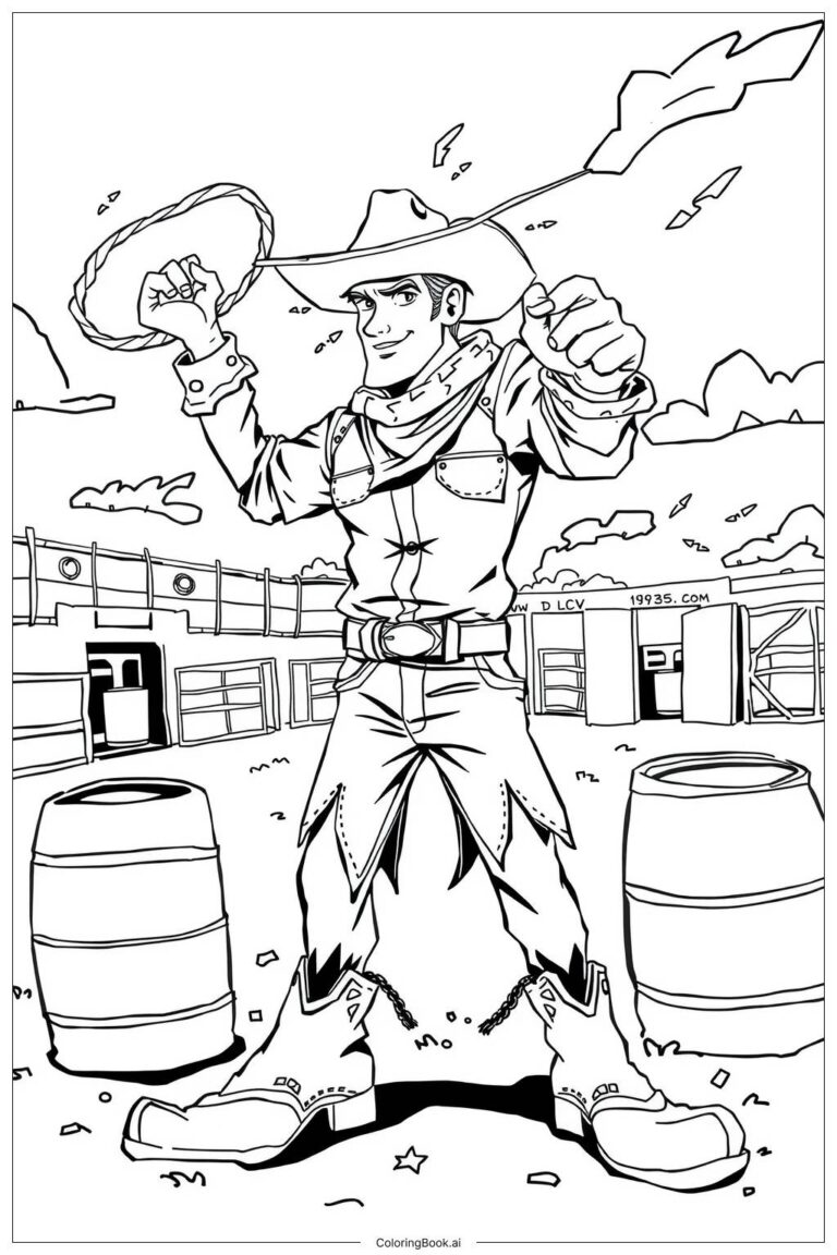 46 Cowboy Coloring Pages Free PDF U0026 PNG Printables 