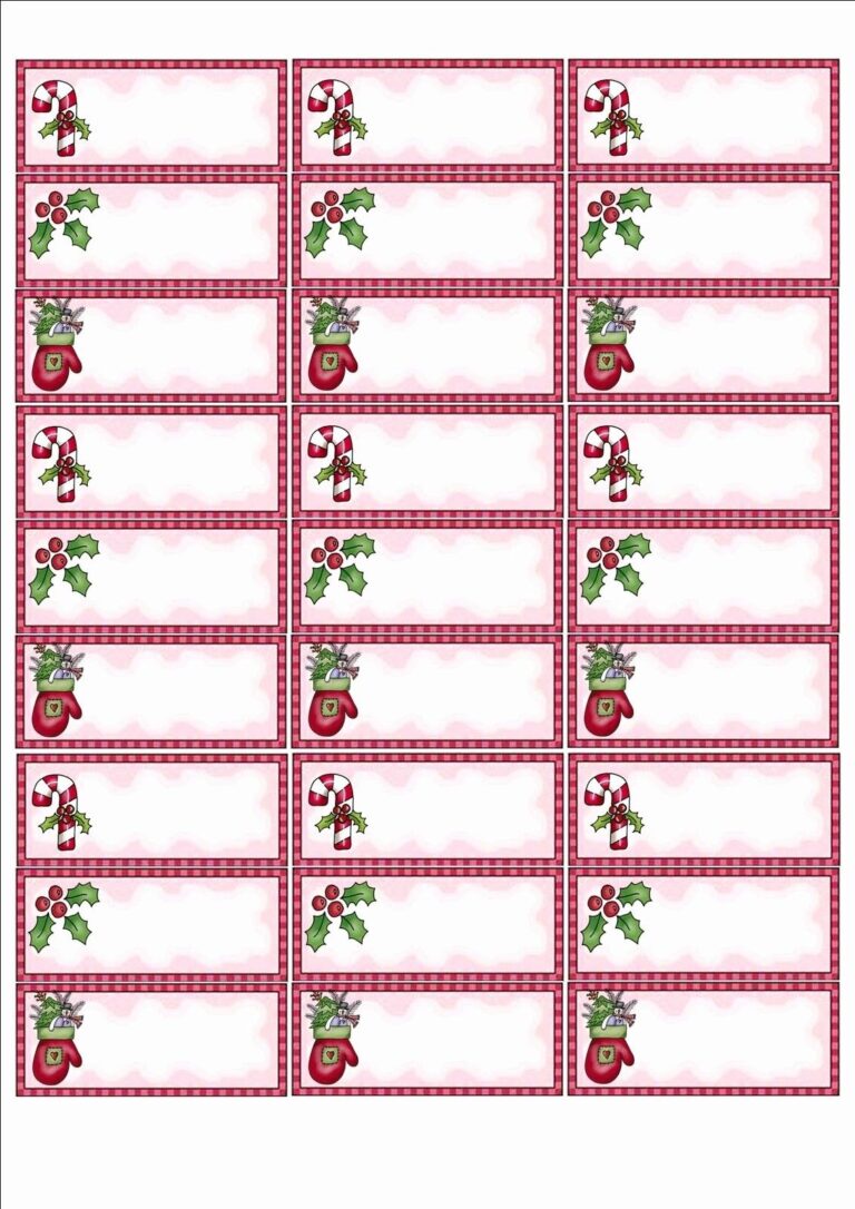 50 Free Printable Christmas Mailing Labels Worksheets Library