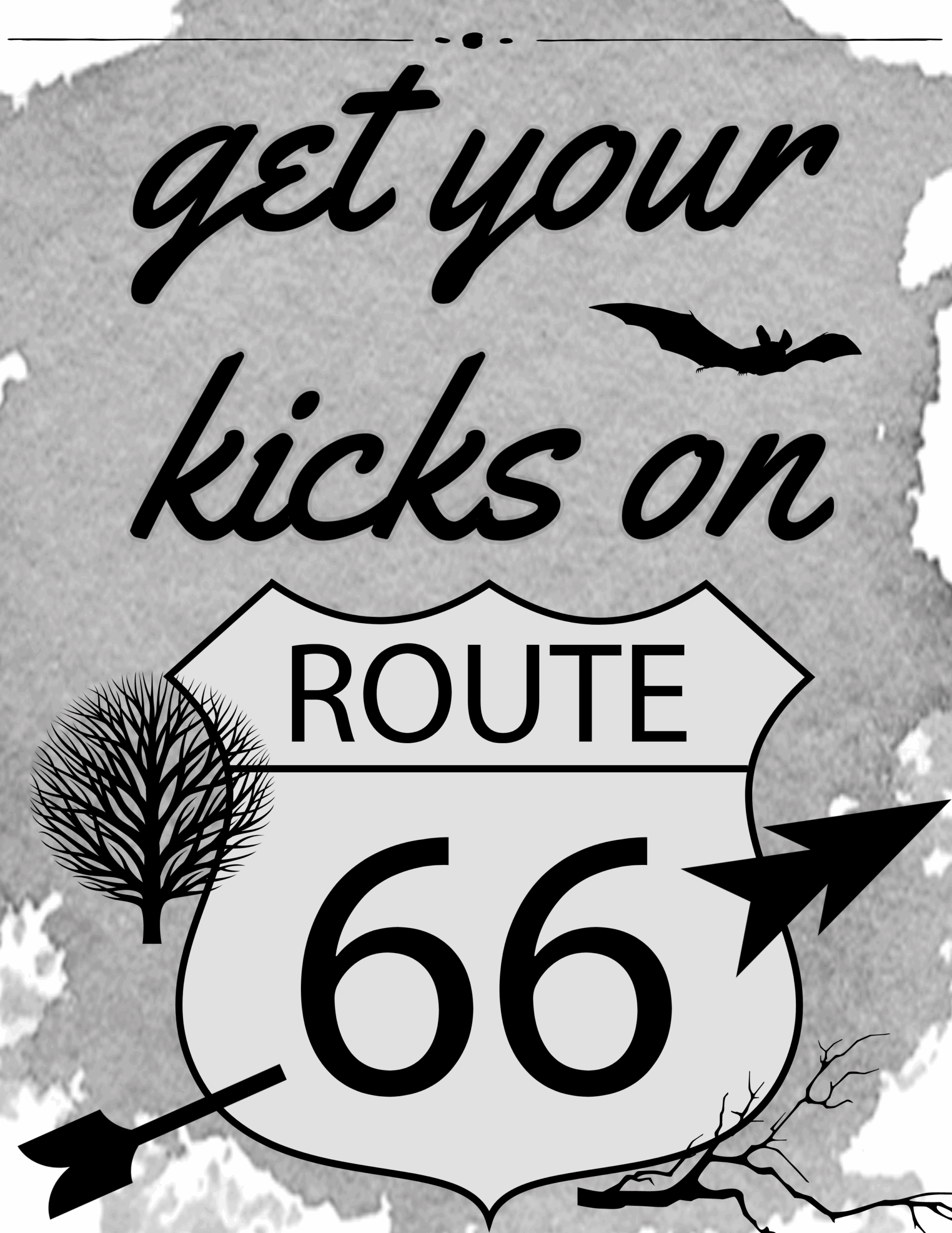 6 FREE Printable Route 66 Travel Wall Art Gallery Prints