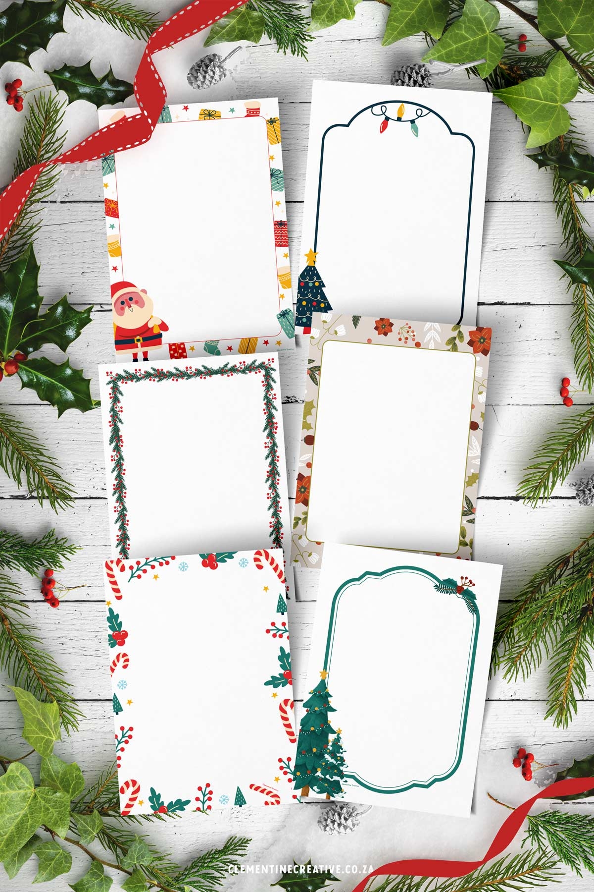 7 Cute Christmas Border Papers Free Printable Templates 