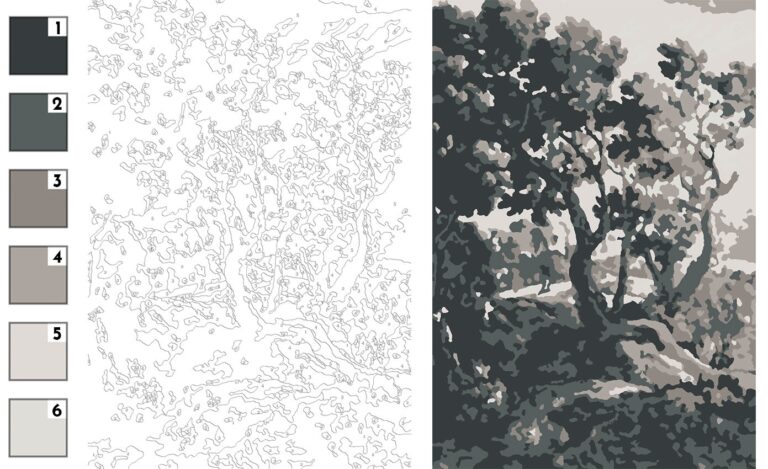 A Free Downloadable Coloring Page Paint By Numbers Of My Tree 