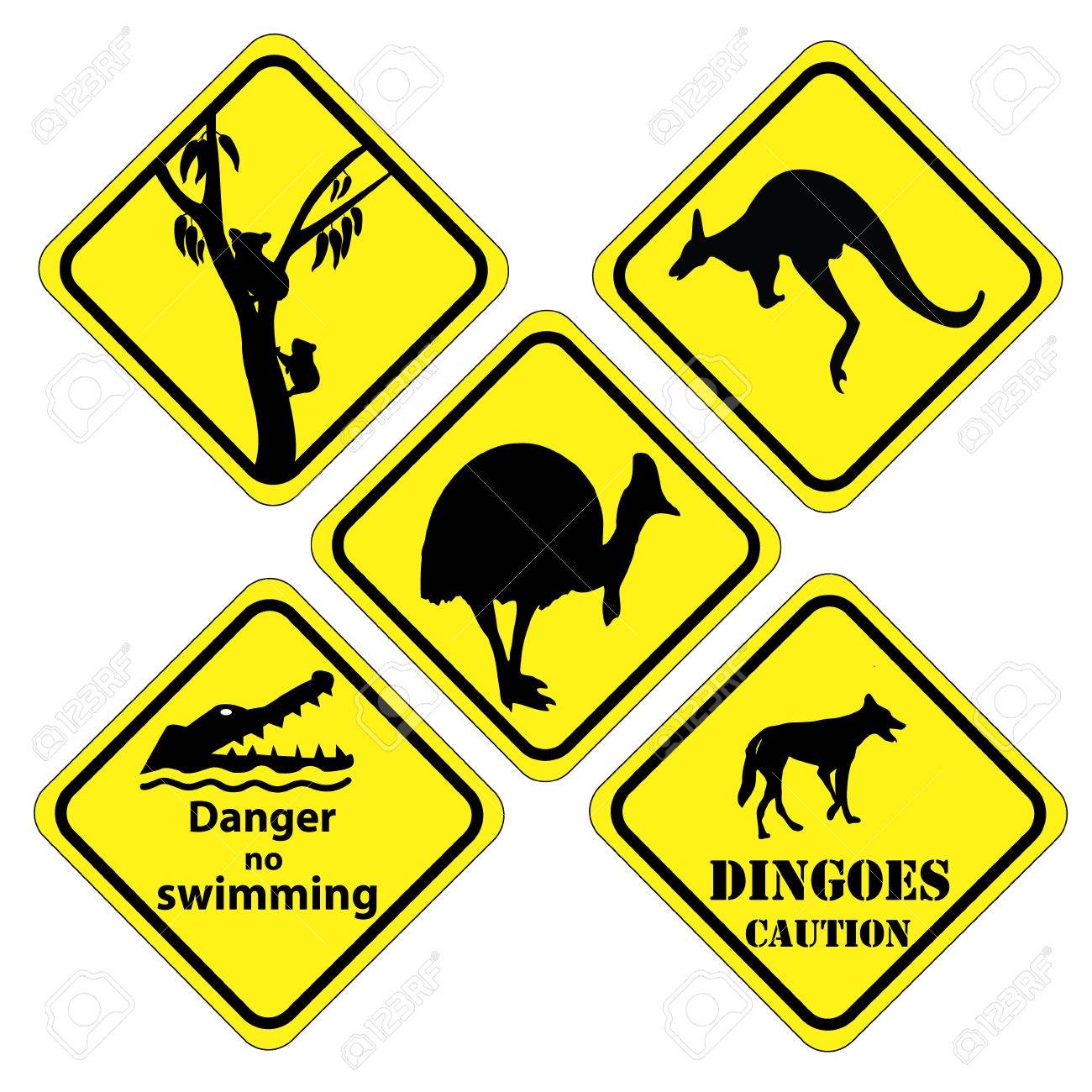 A Set Of Signs That Is Found In Different Parts Of Australia Royalty Free SVG Cliparts Vectors And Stock Illustration Image 29902593