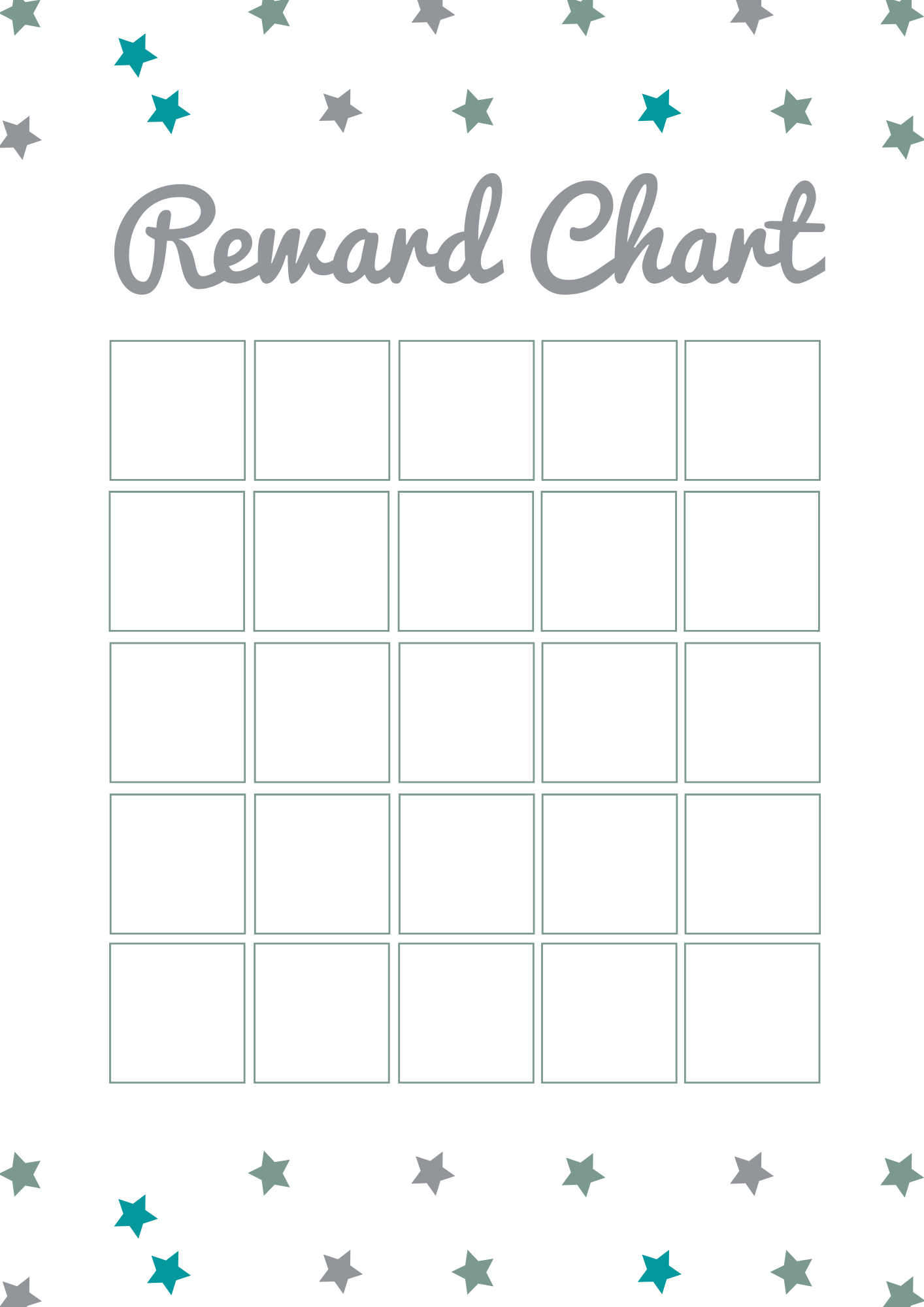 Printable Behaviour Reward Chart