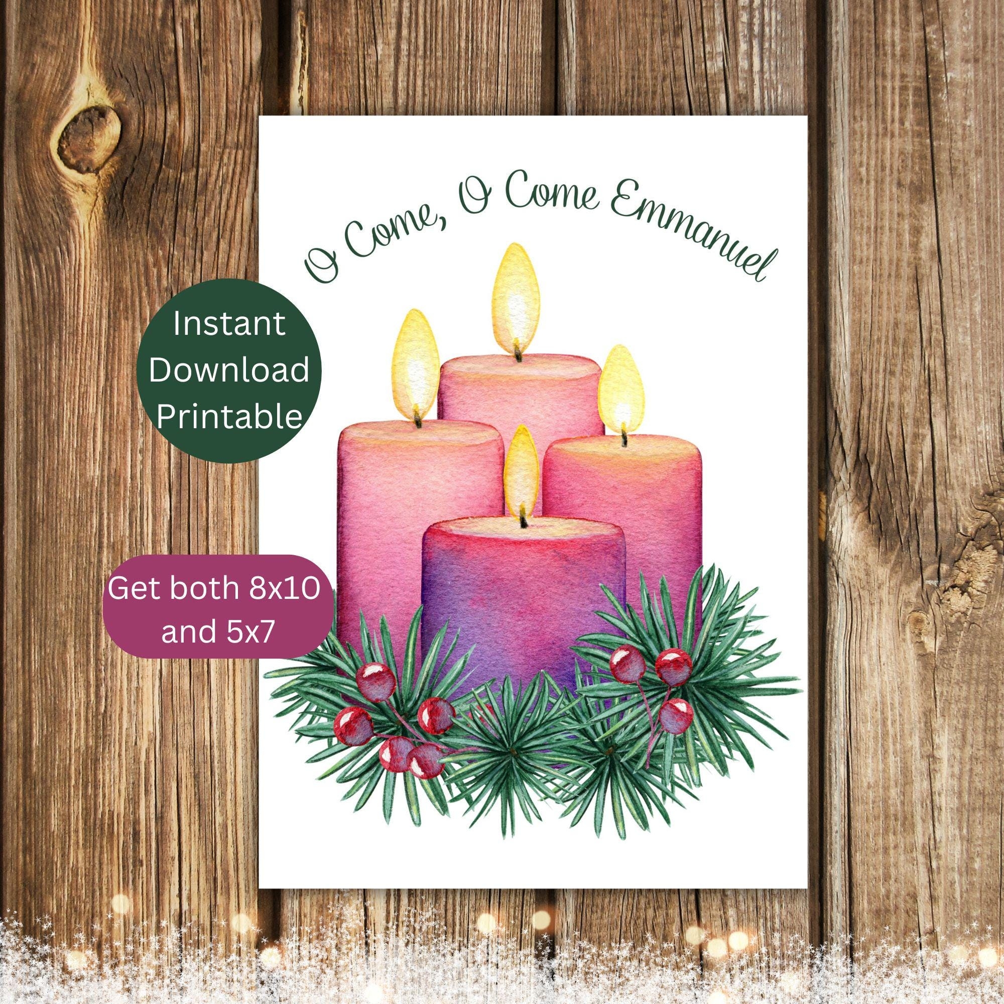 Free Printable Advent Candles