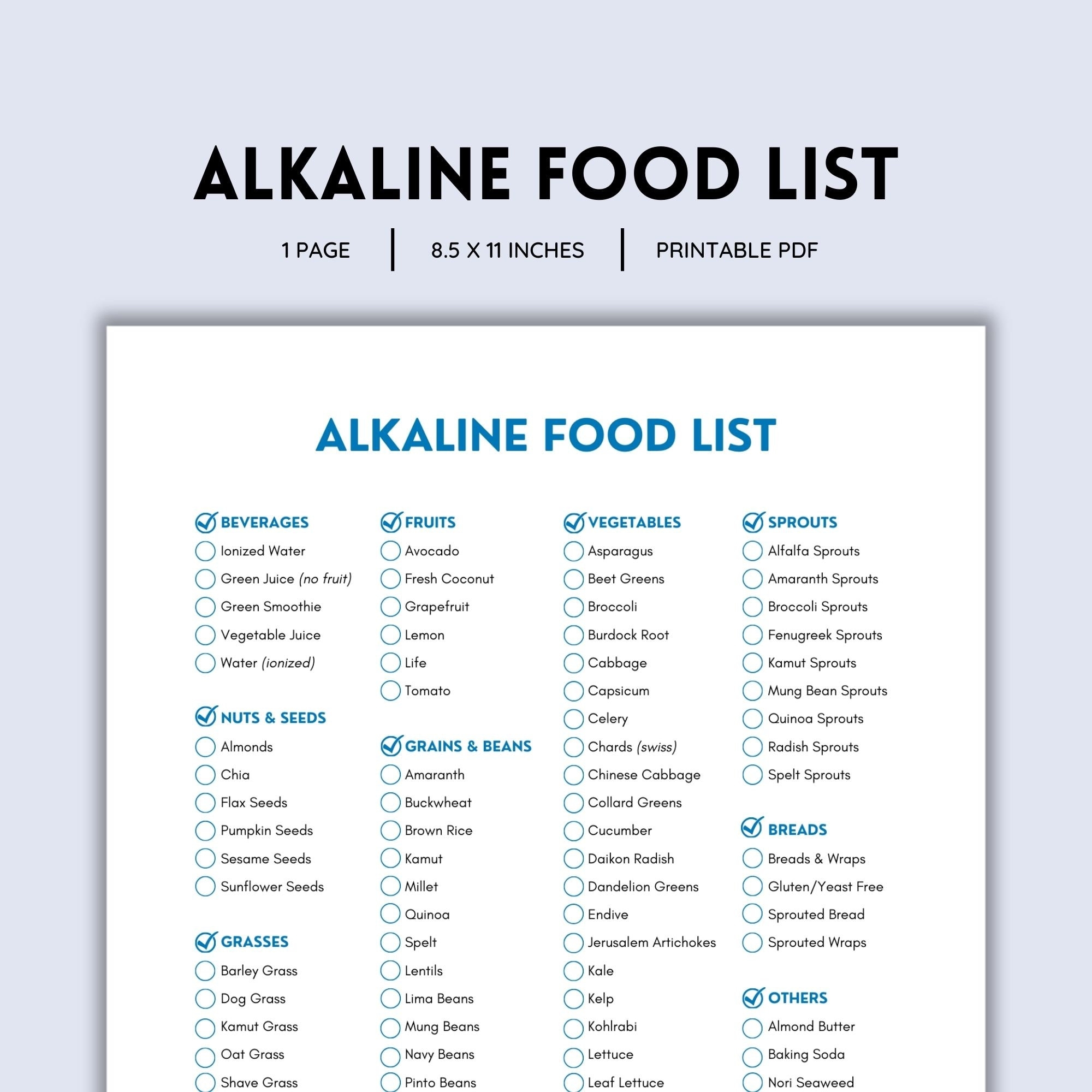 Alkaline Food List Grocery List Alkaline Herbs Shopping List 