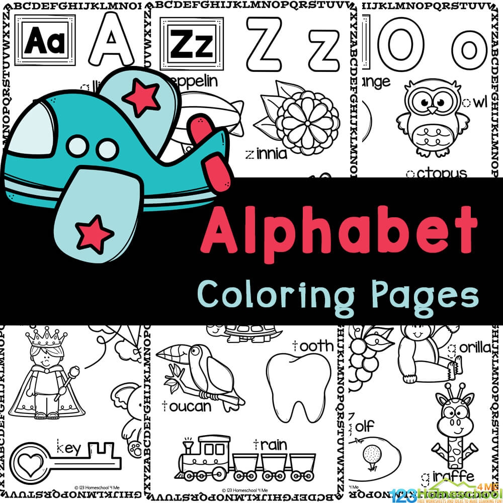 Free Alphabet Coloring Pages Printable