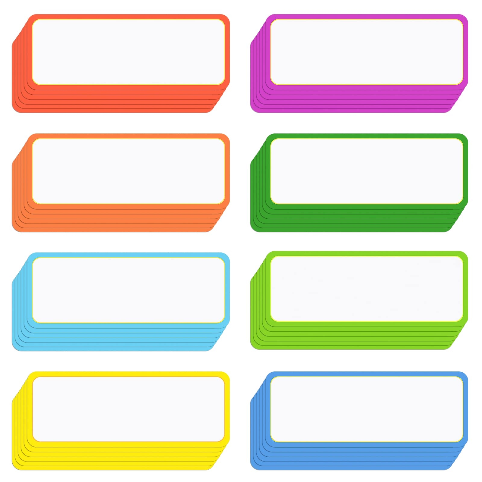 Amazon 48 Pieces Magnetic Dry Erase Labels Real Waterproof Reusable Strips For Classroom Home Office Garage Refrigerator Blank Writable Erasable Cards Colored Border Name Tags Students Locker Shelf Office Products