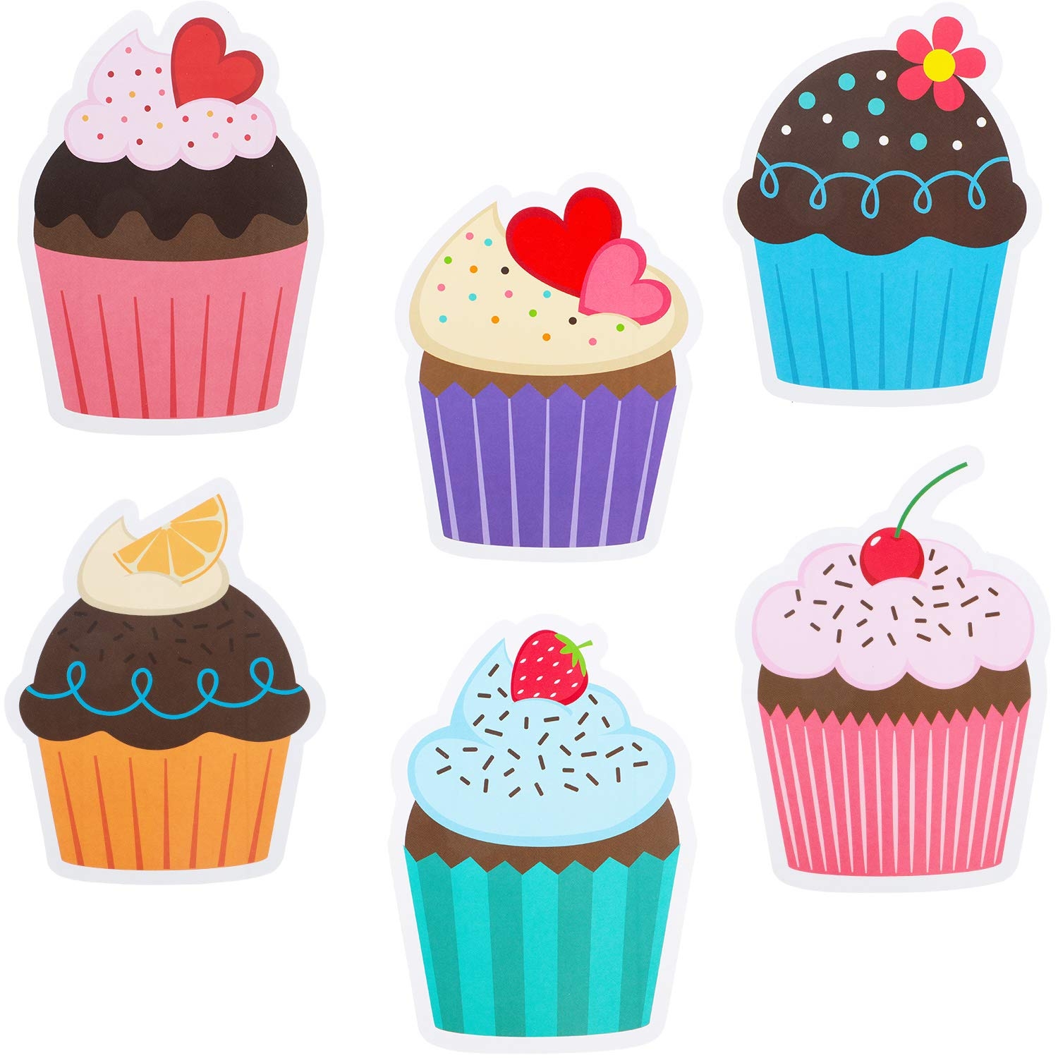 Amazon Boao Colorful Cupcakes Cutouts Cupcake Paper Cutouts 
