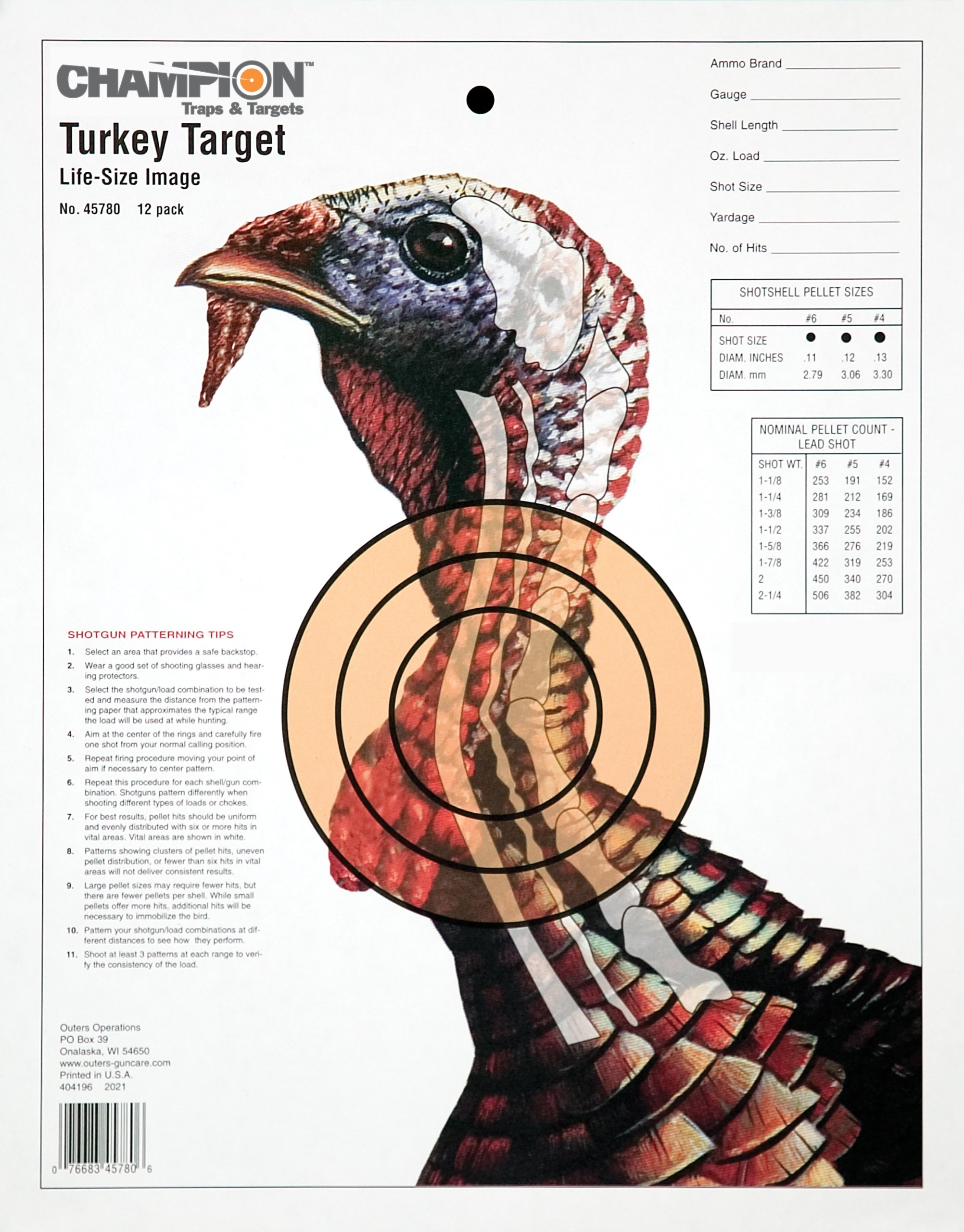 Amazon Champion Traps And Targets Champion Practice Targets 45780 Turkey Lifesize 12 Pk Hunting Targets And Accessories Sports U0026 Outdoors