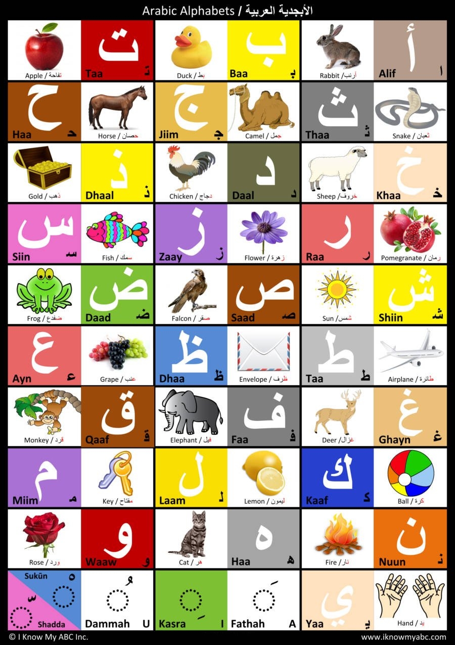 Arabic Alphabet Chart By I Know My ABC 9780997139556