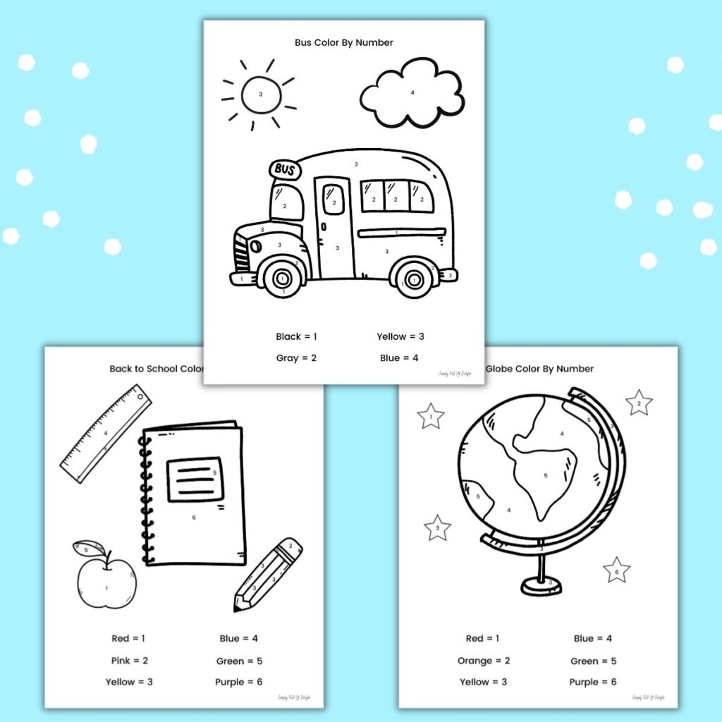 Preschool Color By Number Free Printables