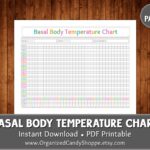 Basal Body Temperature Chart 1 Page Instant Download PDF Printable Etsy