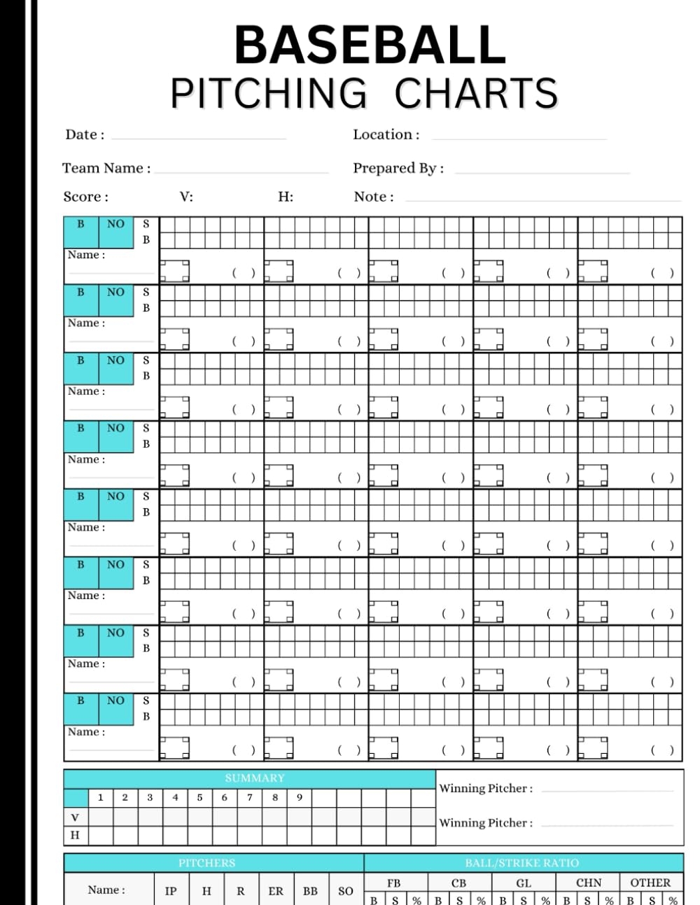 Baseball Pitching Charts Tracking And Analyzing Pitching 