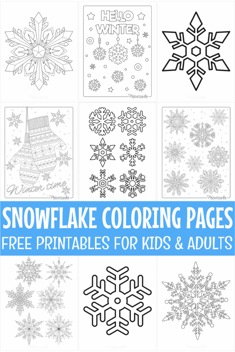 Best Snowflake Coloring Pages U0026 Free Snowflake Templates