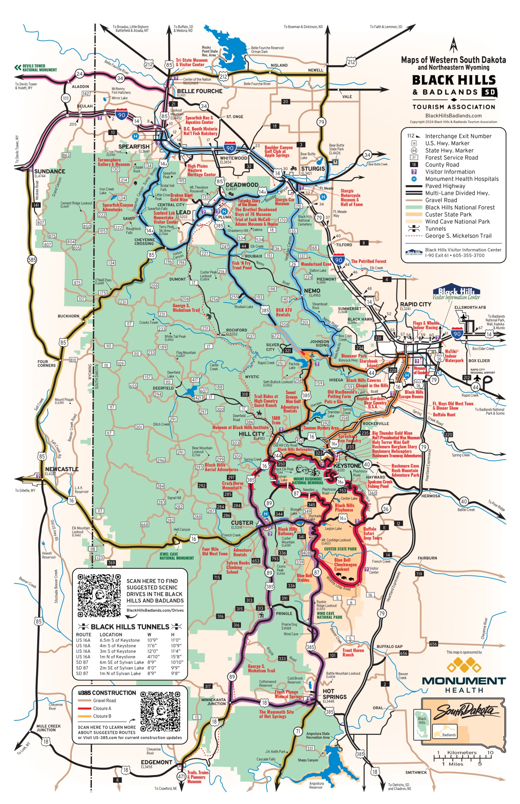 Black Hills U0026 South Dakota Maps Black Hills Vacations