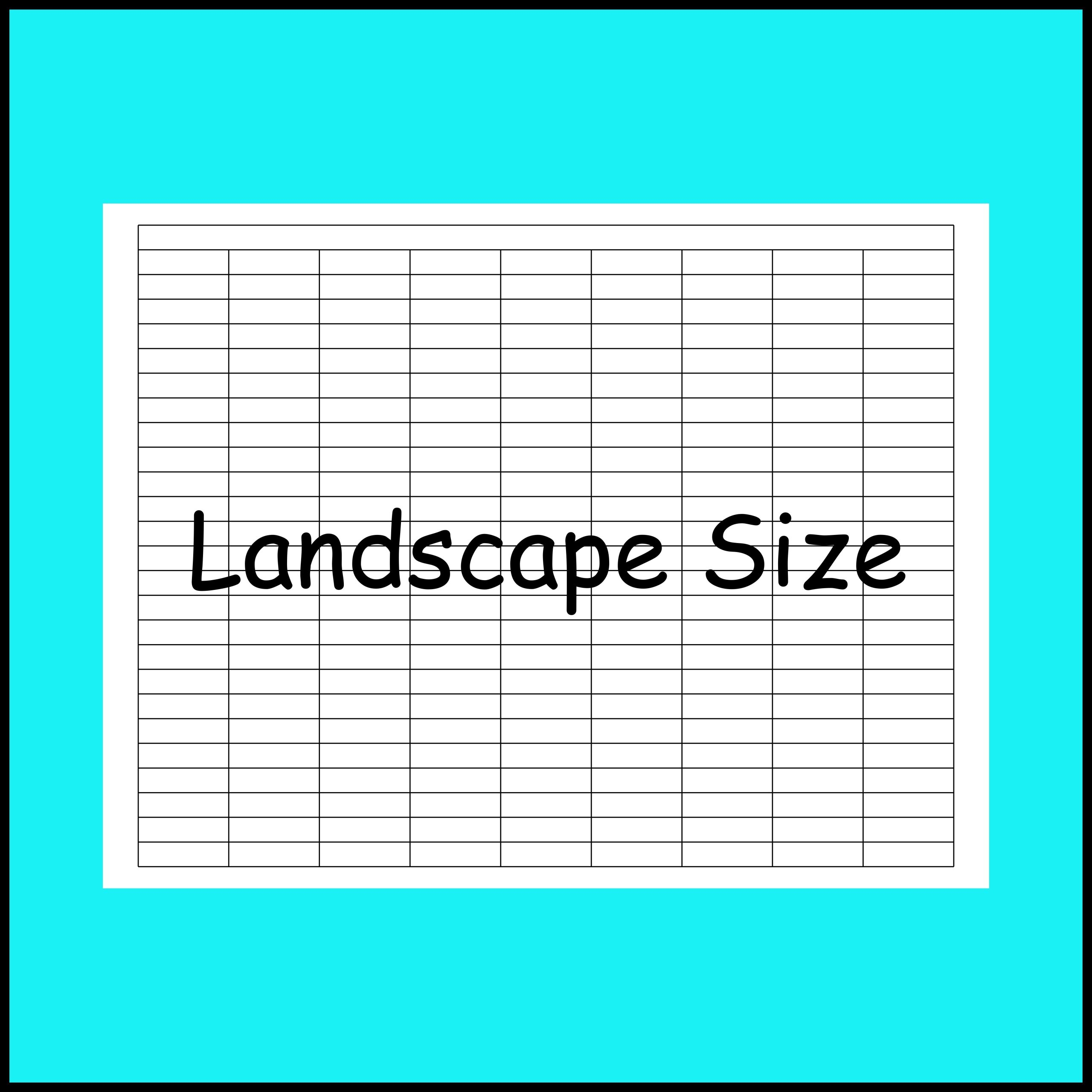 Blank Charts Free Printable
