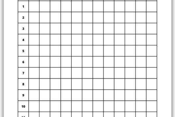 Blank Multiplication Charts Printable Nature Inspired Learning