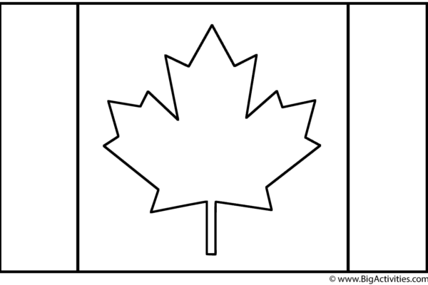 Canadian Flag Coloring Page Canada Day