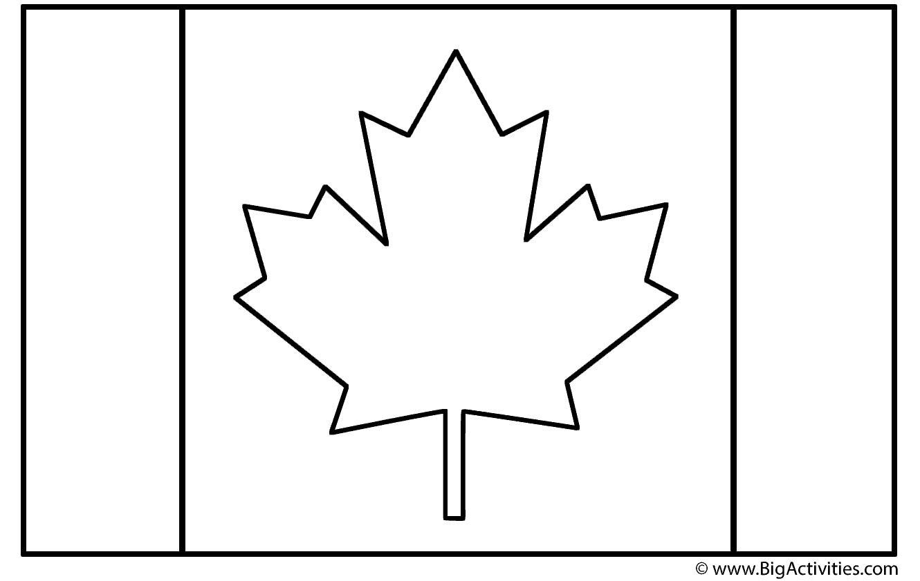 Canadian Flag Coloring Page Canada Day
