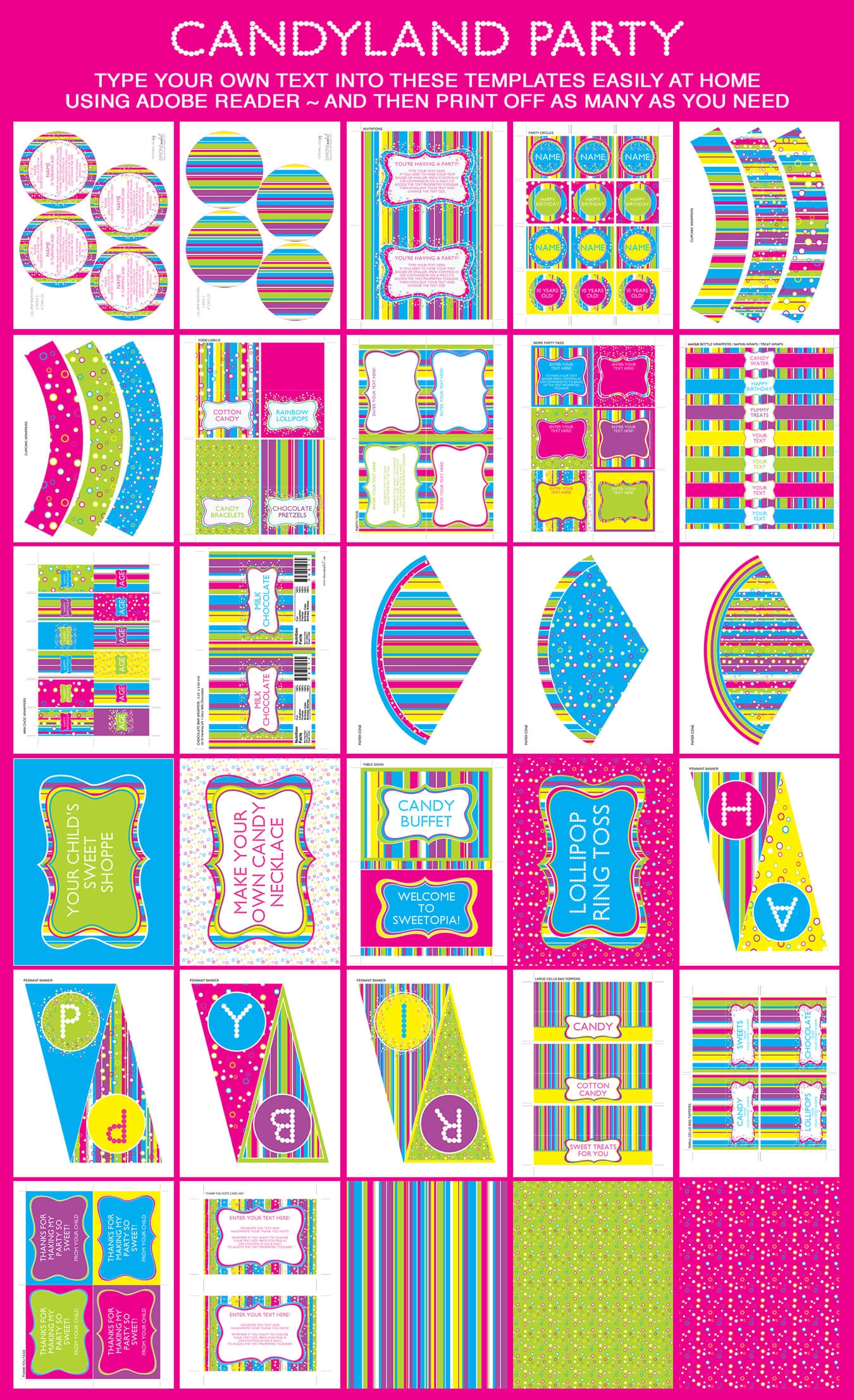 Free Printable Candyland Signs