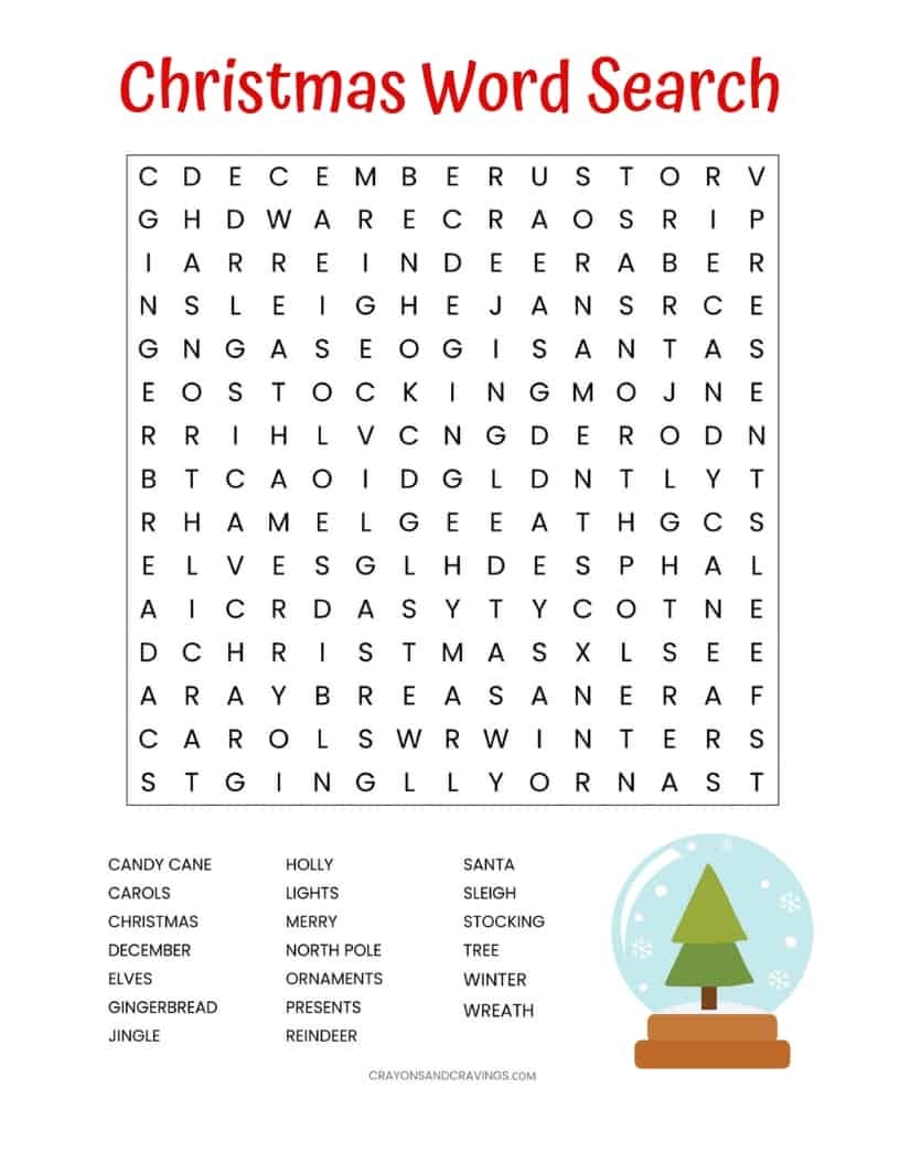 Kids Word Search Printable Free