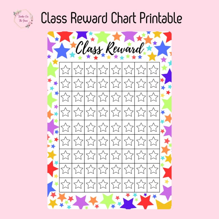 Class Reward Chart Printable Instant Download Etsy