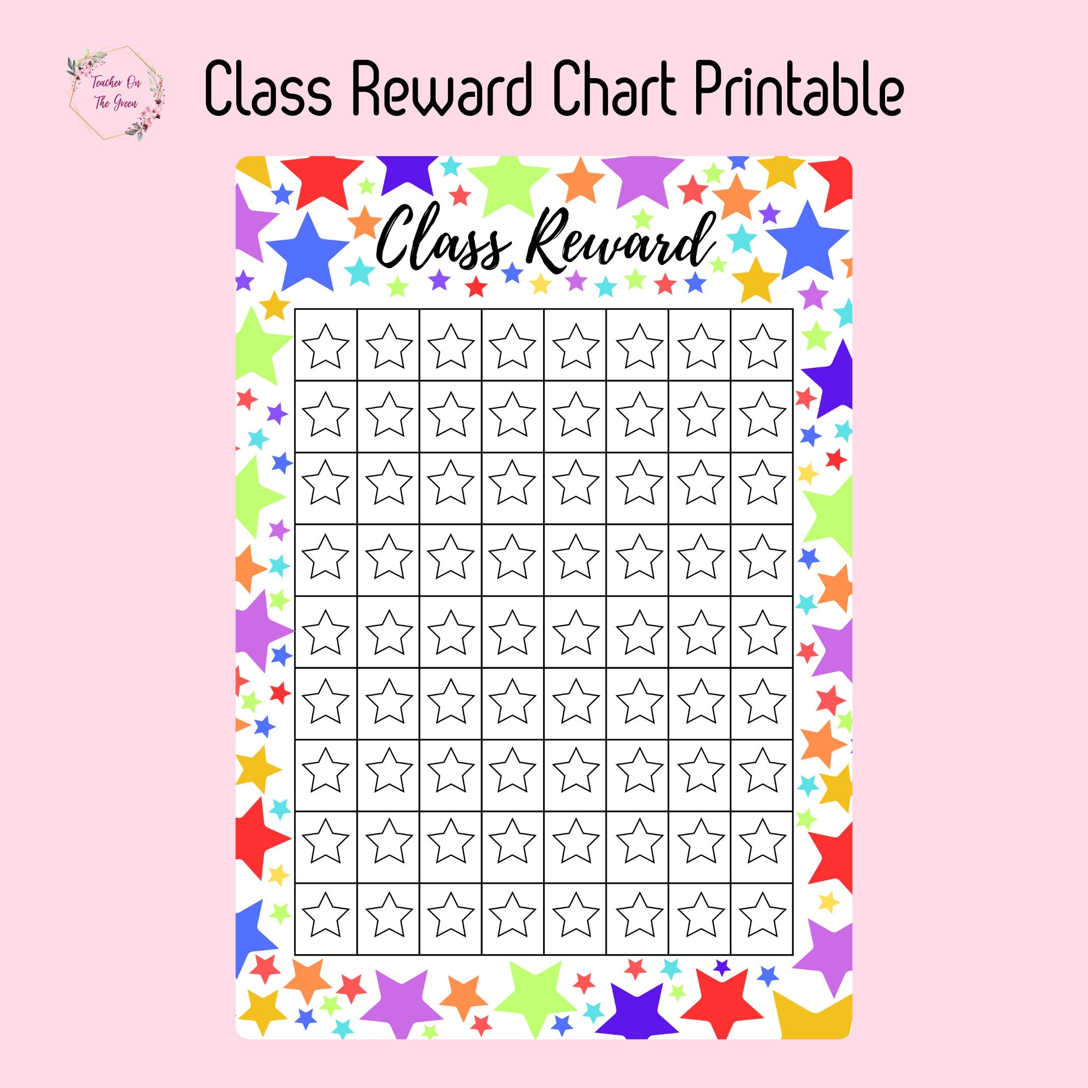 Class Reward Chart Printable Instant Download