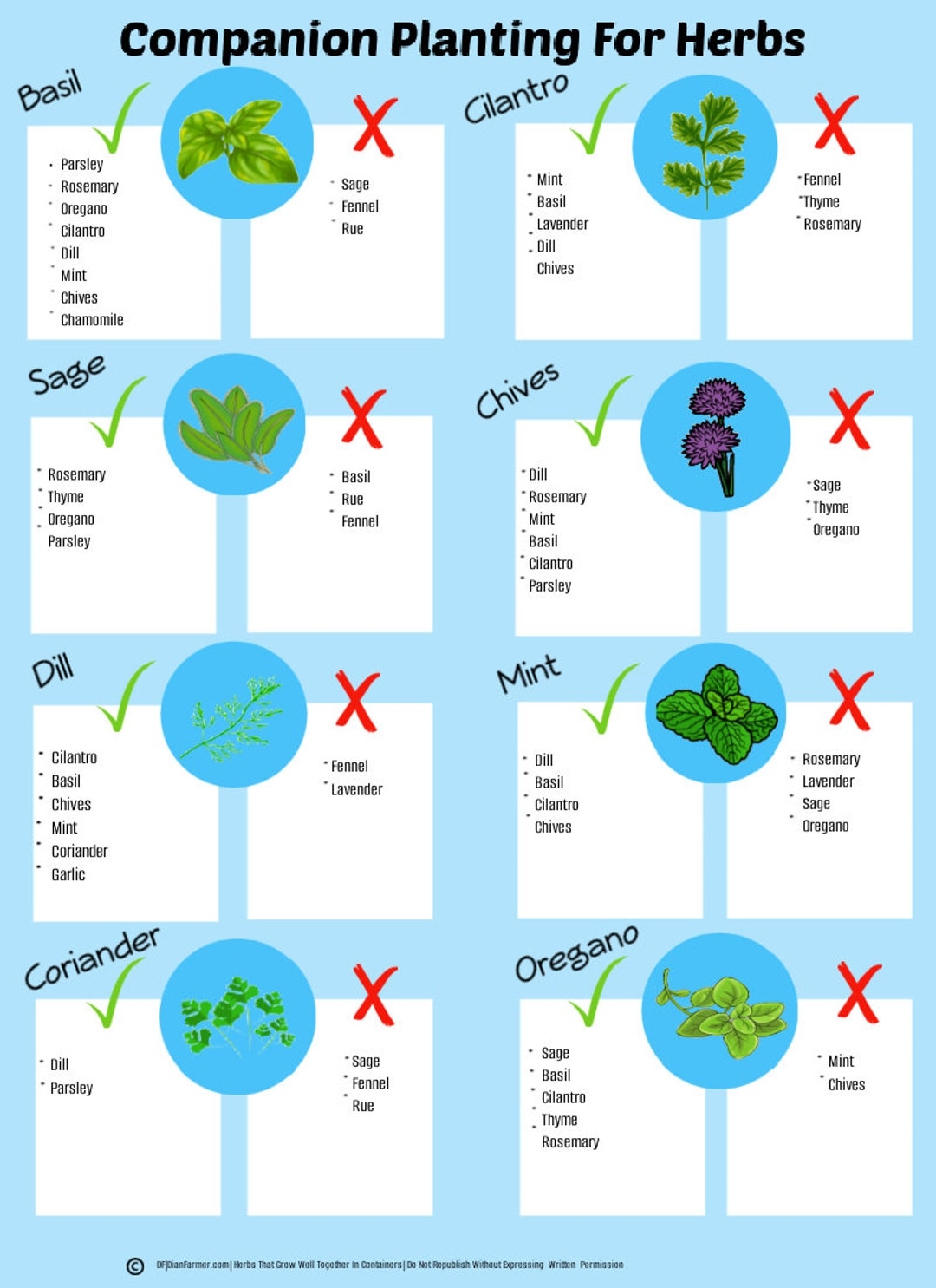 Companion Planting For Herbs Printable Gardening Guide 