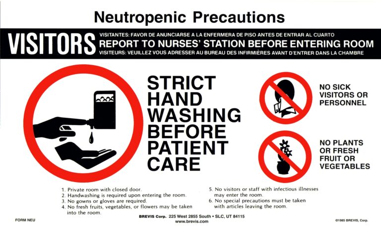 Critical Care And Neutropenic Precautions Sign Brevis