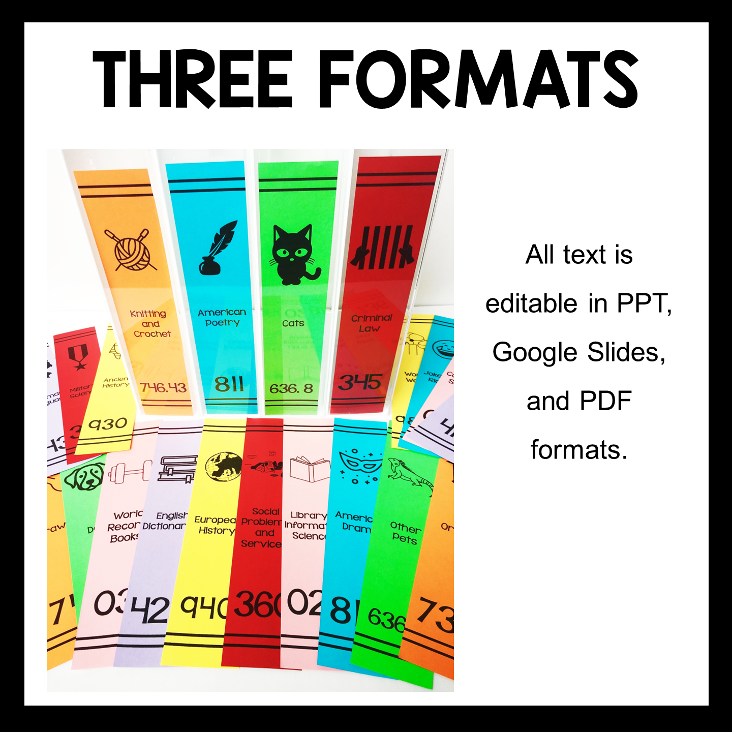 Dewey Decimal System Shelf Labels School Library Labels MrsReaderPants