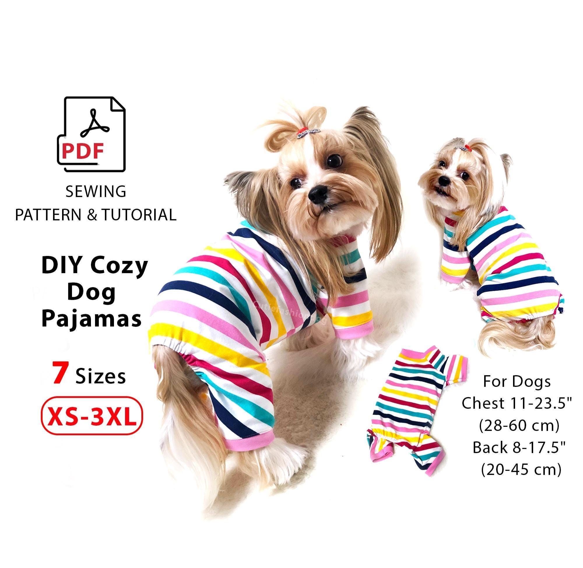 Dog Pajamas PDF Sewing Pattern Soft Pet Sleepwear Or Bodysuit 