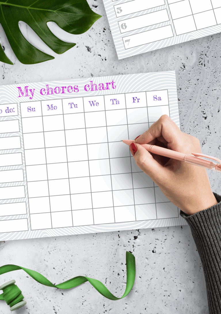 Download Printable My Chores Chart Template PDF