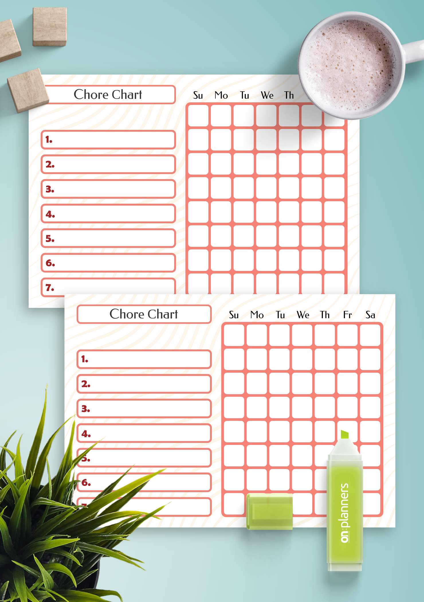 Download Printable Weekly Chore Chart Template PDF