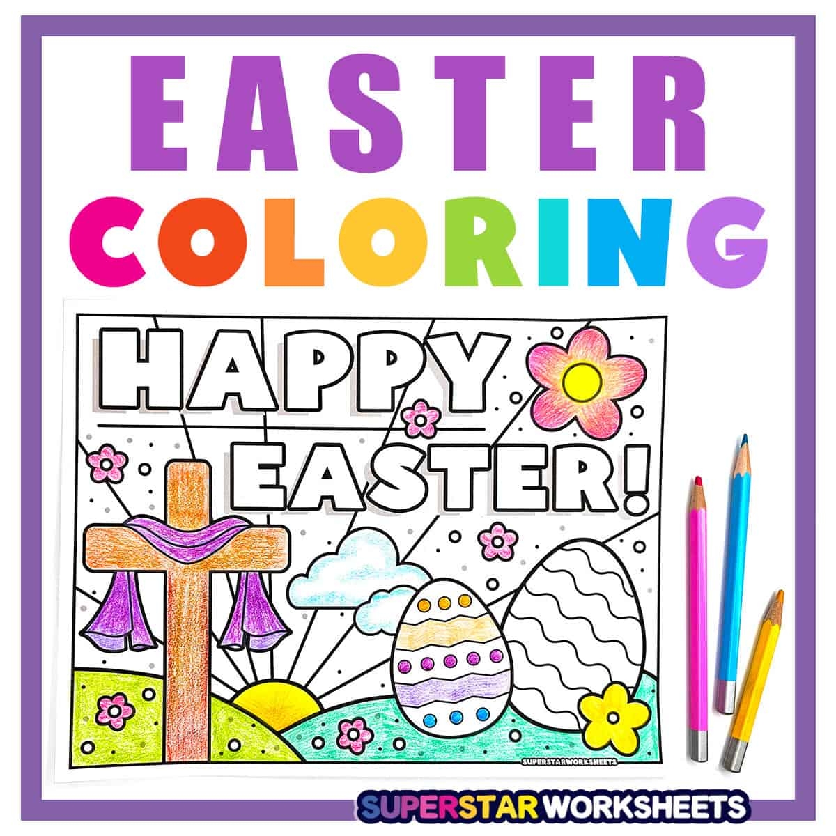 Easter Coloring Pages Free Printables Superstar Worksheets