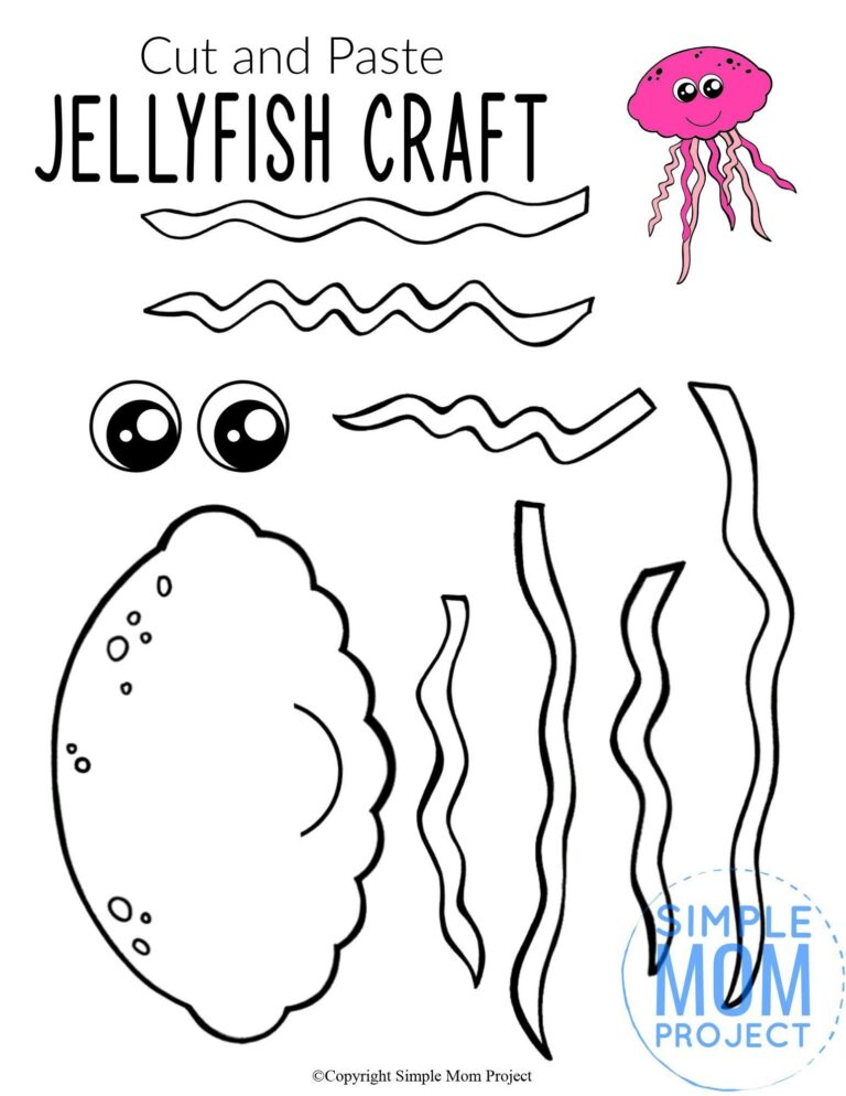 Easy DiY Jellyfish Craft With Free Jellyfish Template Worksheets Library