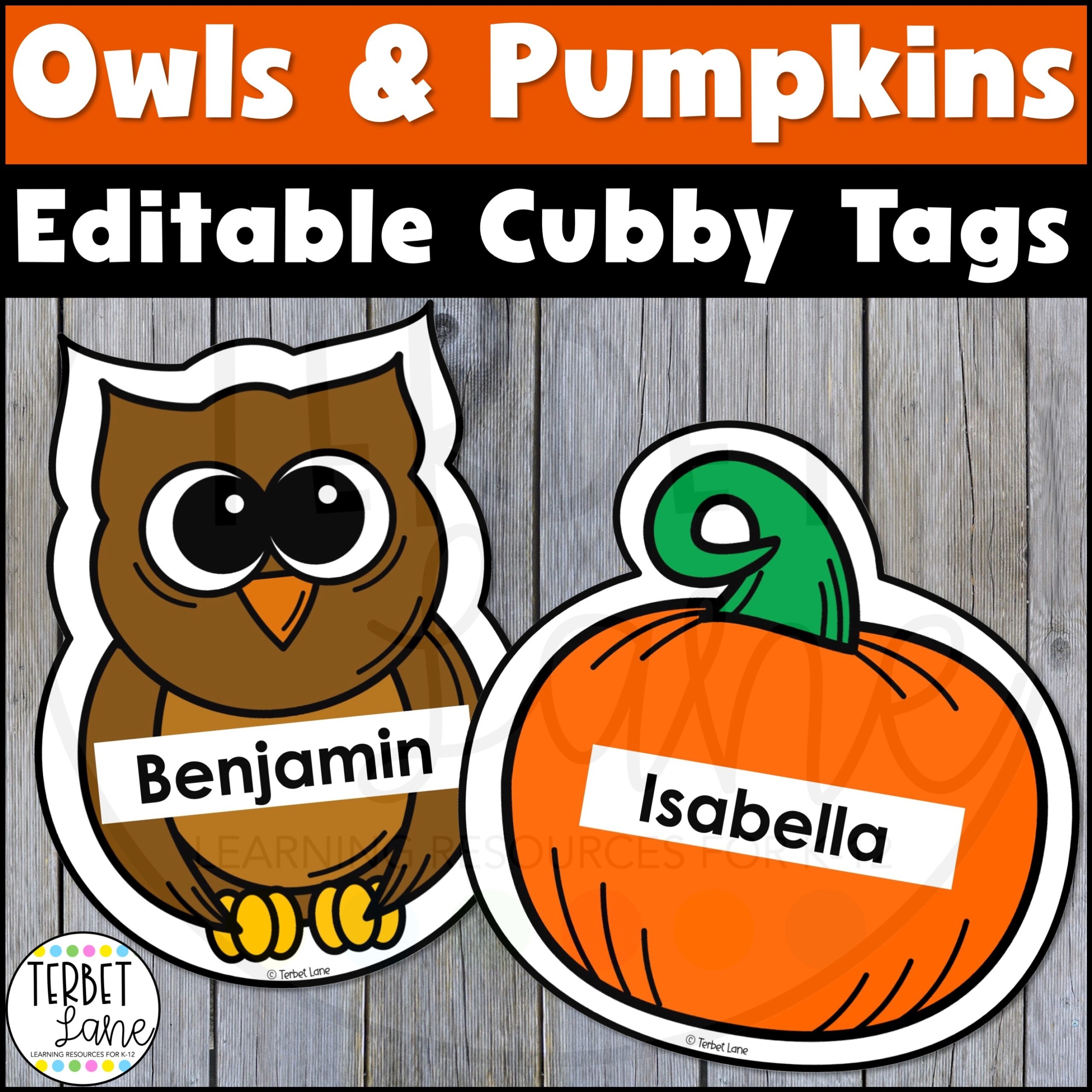 Editable Owls And Pumpkins Fall Cubby Tags Locker Labels Made By Teachers