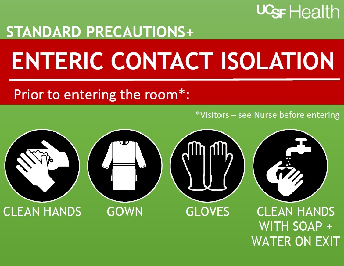 Enteric Contact Isolation Sign UCSF Health Hospital Epidemiology And Infection Prevention