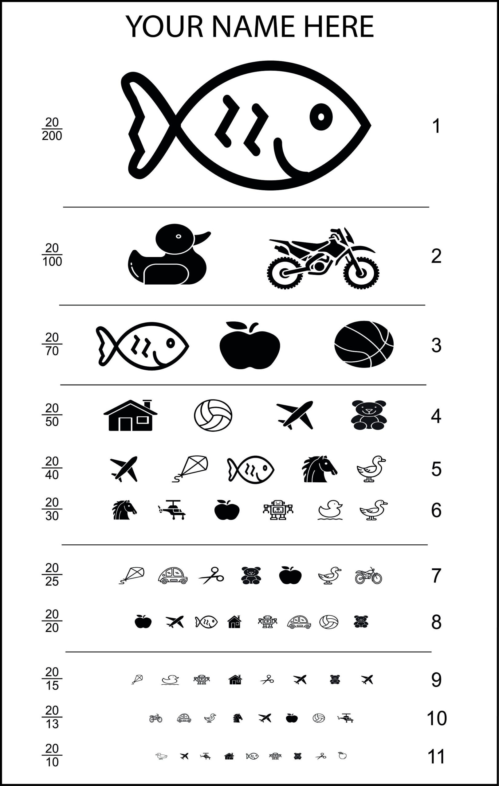 Eye Test Chart Printable