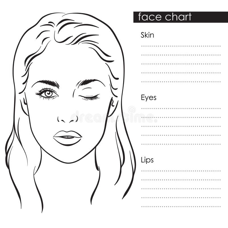 Face Chart Template Stock Illustrations 2 181 Face Chart 