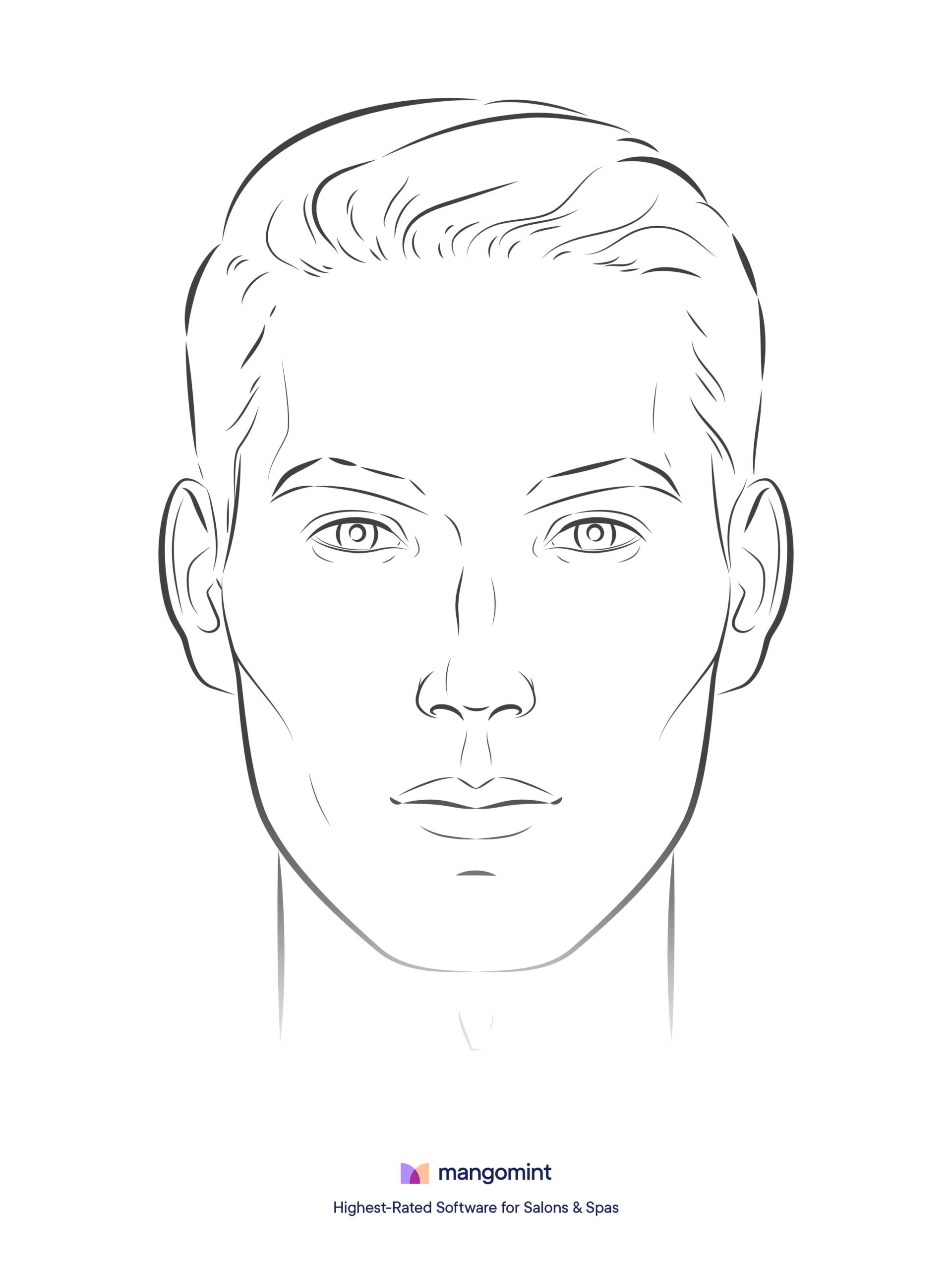 Face Charts Templates For Spas Salons And Tattoo Shops 